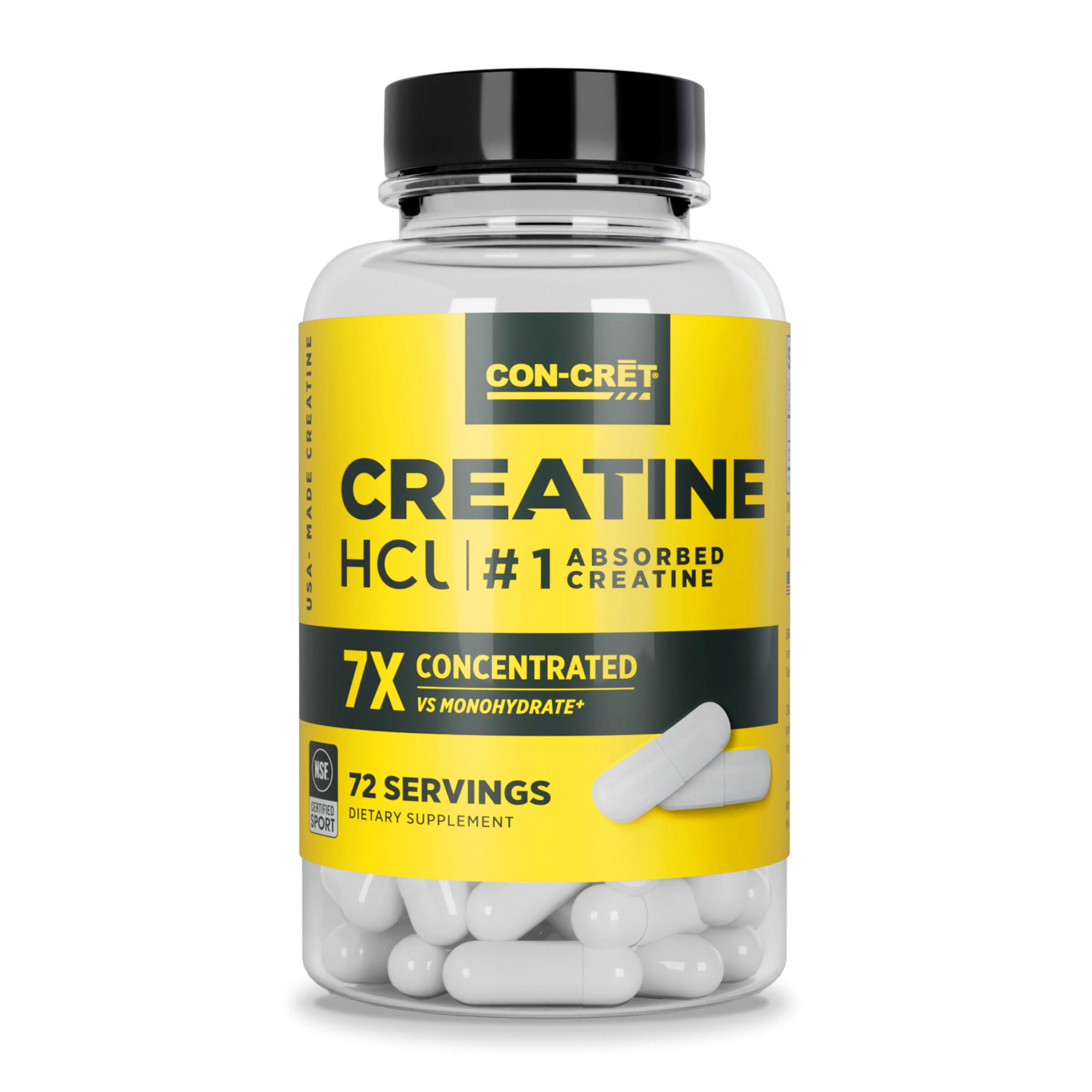 Creatine HCl - 72 Capsules (72 Servings)  | GNC