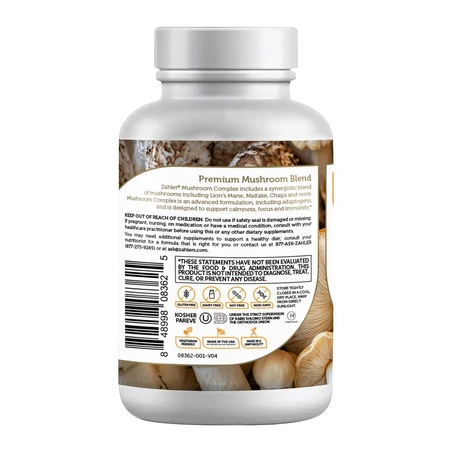Mushroom Complex Premium Mushroom Blend - 60 Capsules (30 Servings)  | GNC