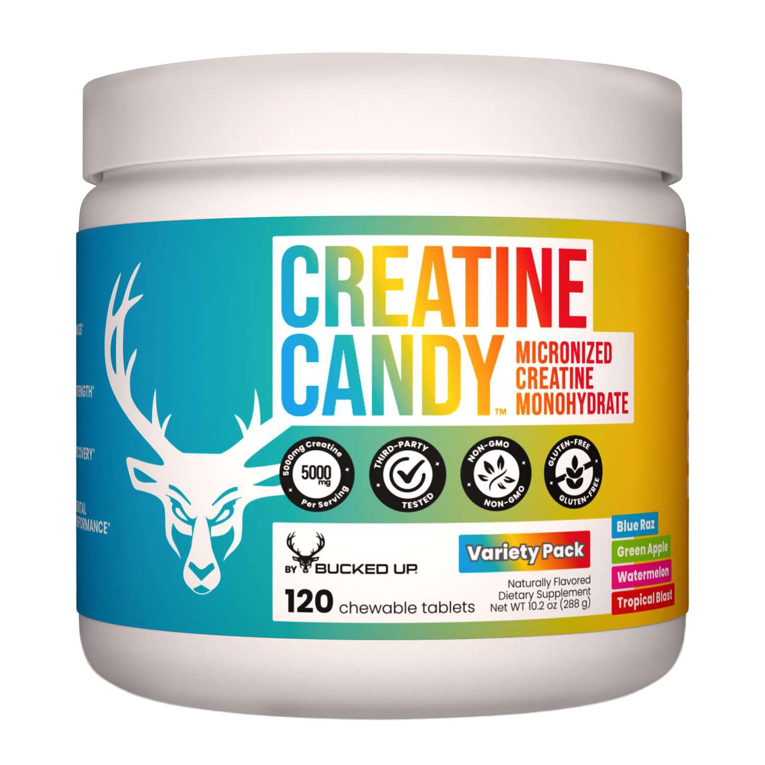 Creatine Candy&trade; - Variety Pack - 120 Chewable Tablets (24 Servings)
