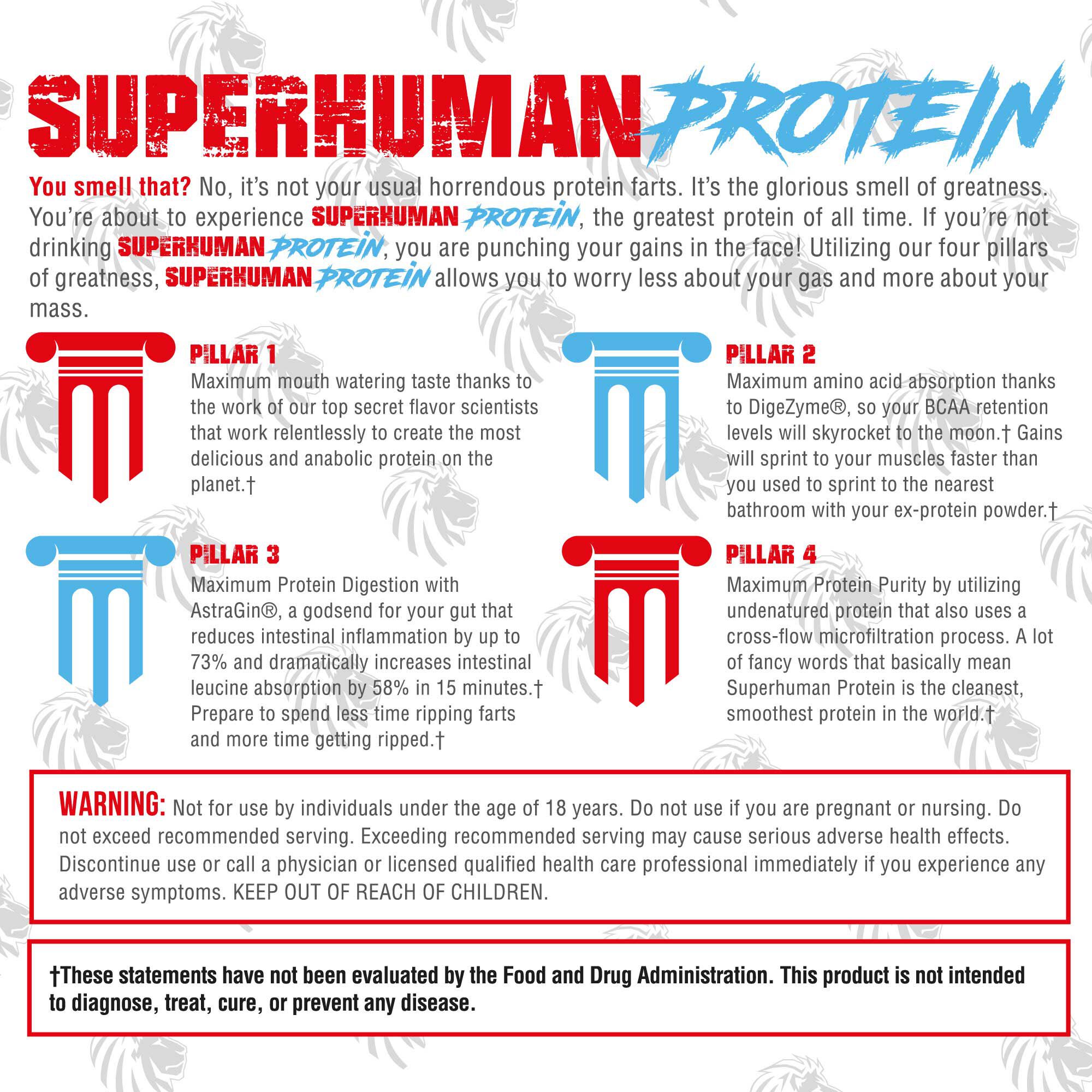 Superhuman 100% Whey Protein Isolate - Vanilla Ice Cream (28 Servings)
