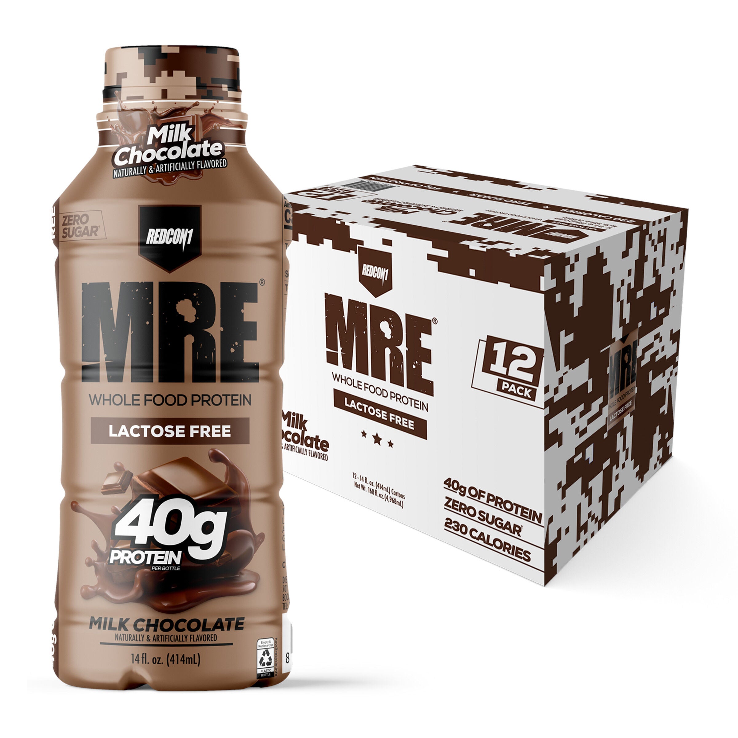 MRE Whole Food Protein RTD - Milk Chocolate - 14 fl oz. (12 Bottles)