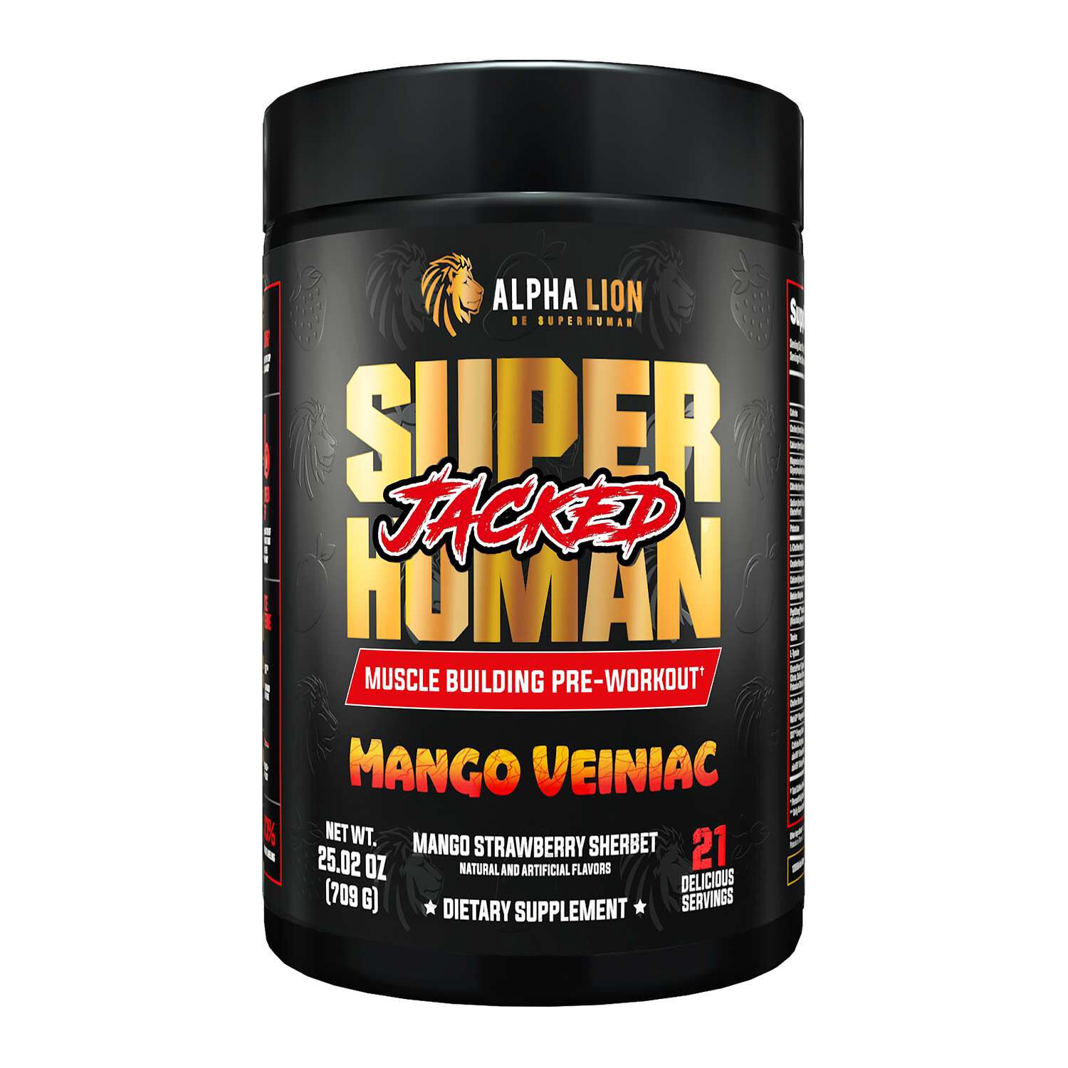 Superhuman Jacked Pre-Workout - Mango Veiniac (21 Servings)  | GNC
