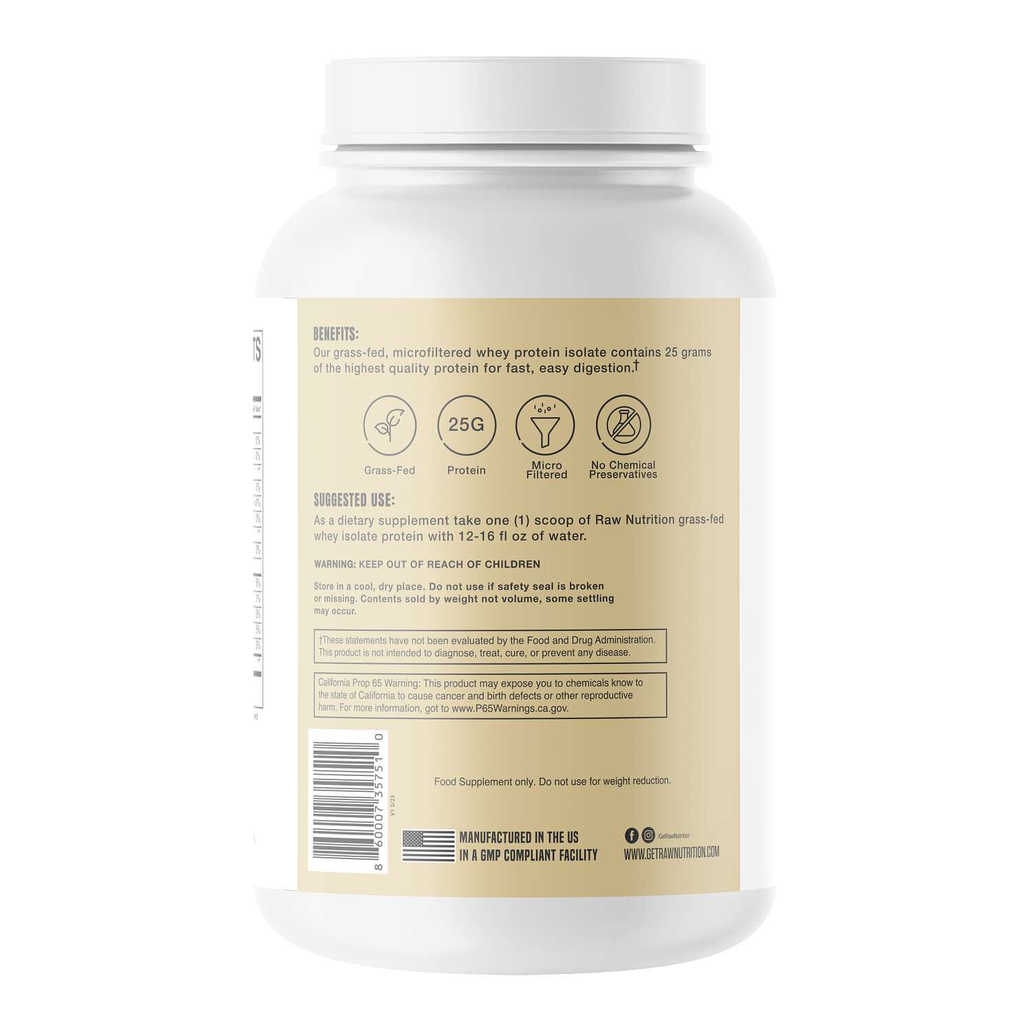 Isolate Protein - Vanilla (25 Servings)  | GNC