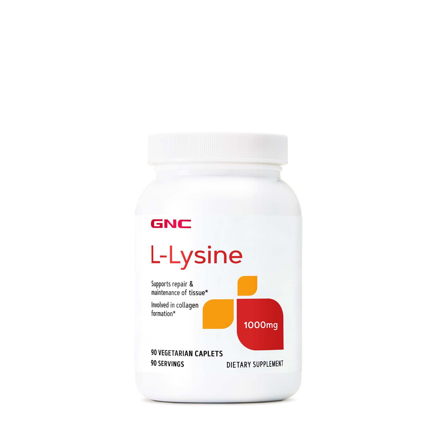 L-Lysine 1000mg - 90 Vegetarian Tablets &#40;90 Servings&#41;  | GNC