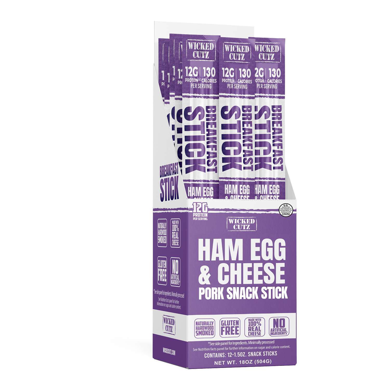 Breakfast Sticks - Ham Egg & Cheese (12 Sticks)