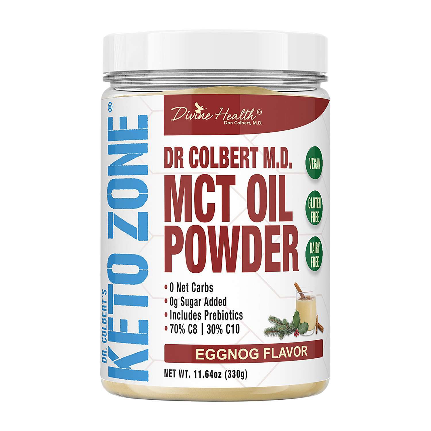 MCT Oil Powder - Eggnog - 11.64 oz. (30 Servings) Eggnog | GNC