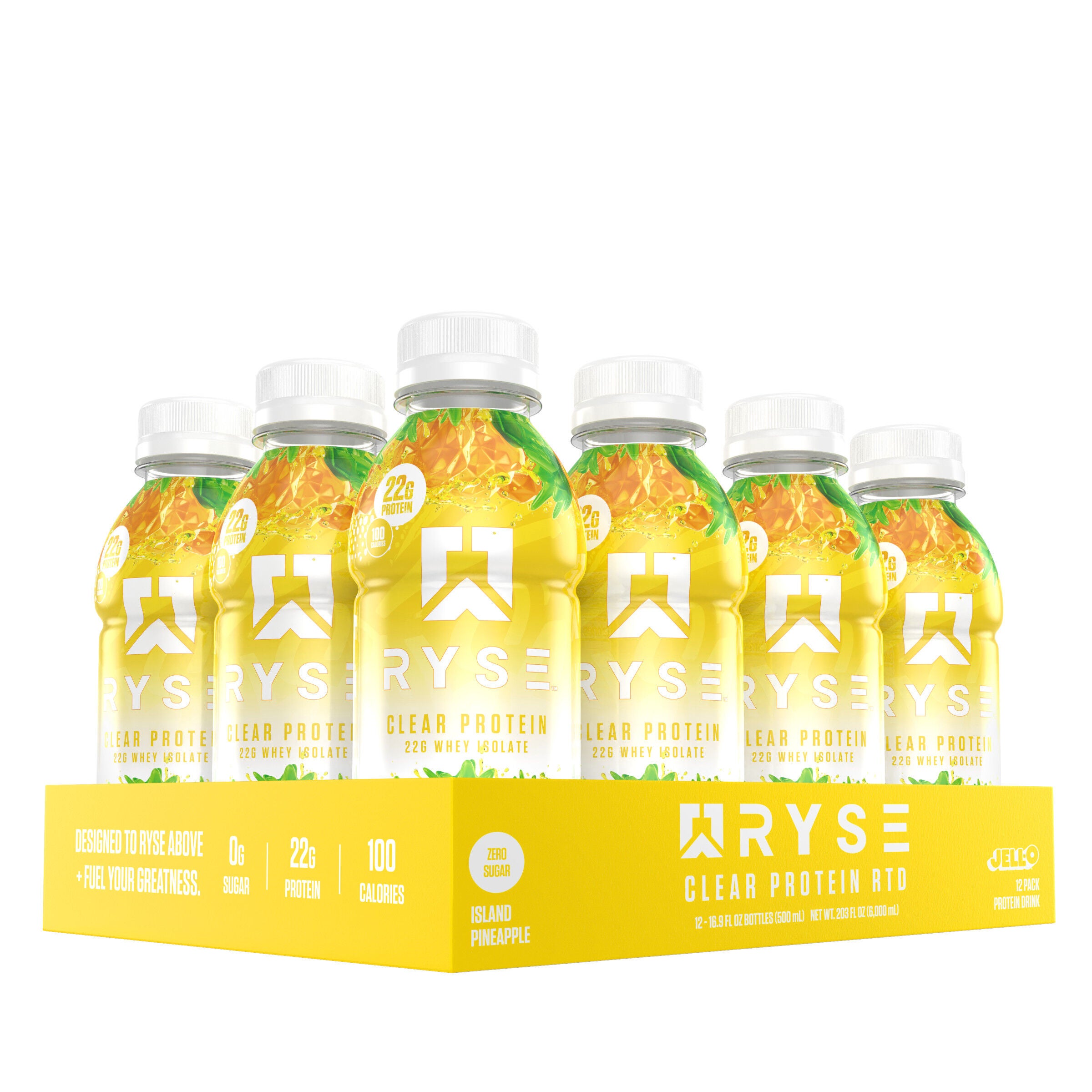 RYSE - Clear Protein RTD - Jell-O Island Pineapple - 16.9 fl oz