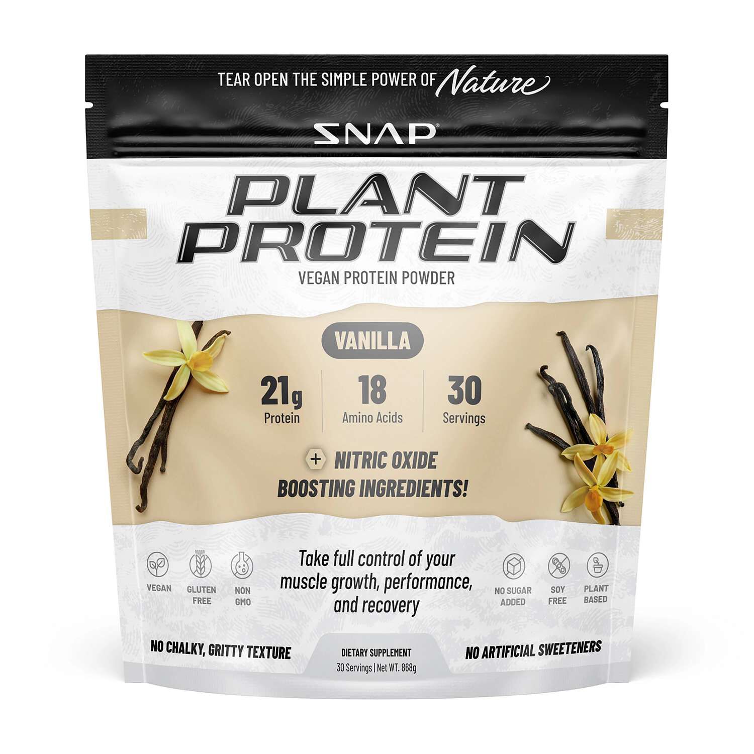 Plant Based Vegan Protein Powder - Vanilla (30 Servings) Vanilla | GNC