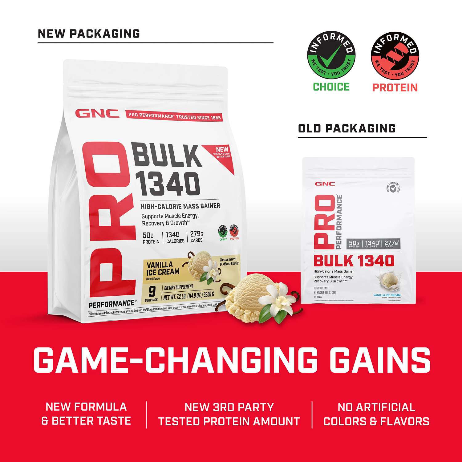 Bulk 1340 - Vanilla Ice Cream (9 Servings) Vanilla Ice Cream | GNC