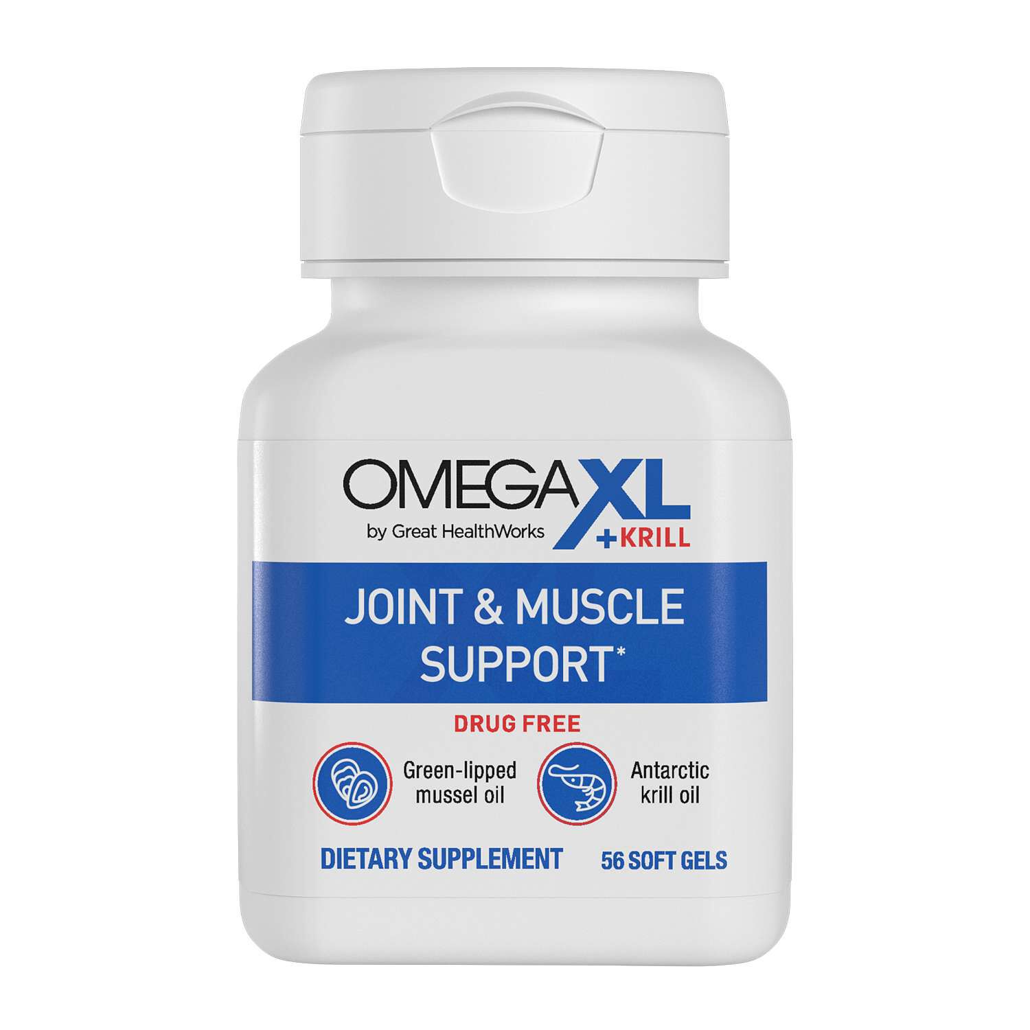 OmegaXL® + Krill - 56 Softgels (28 Servings)