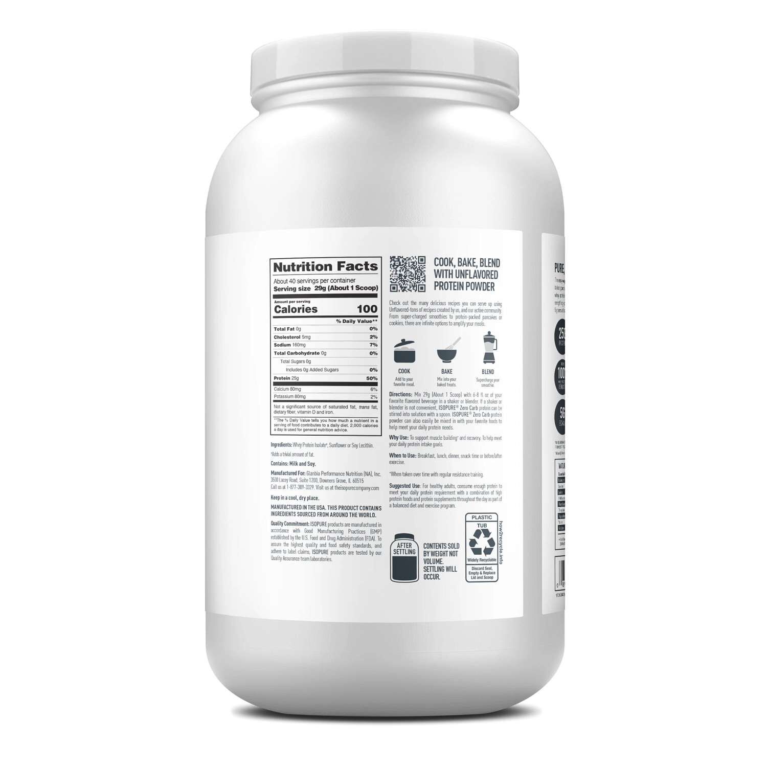 Protein Powder - Unflavored (40 Servings) Unflavored | GNC