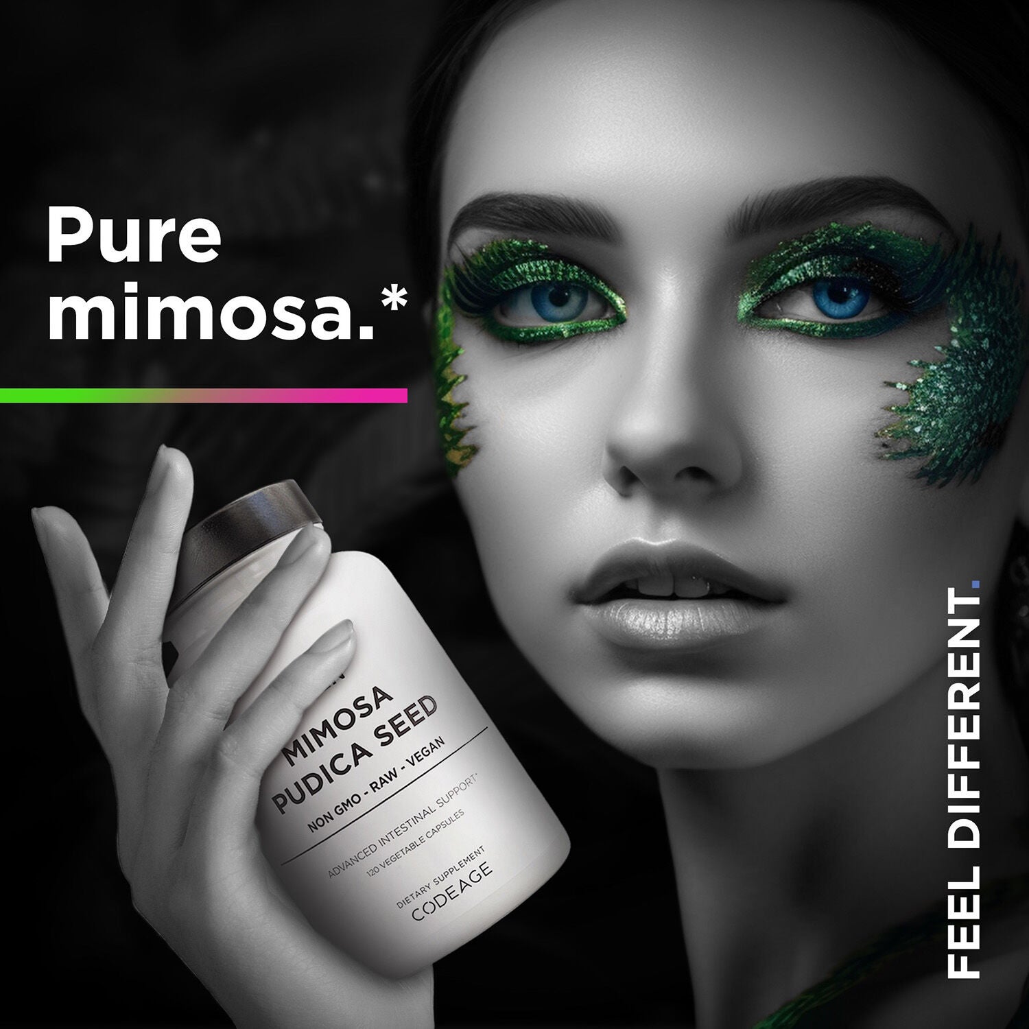 Amen Mimosa Pudica Seed 900 mg - Immune and Digestive Support - 120 Vegetable Capsules (60 Servings)  | GNC