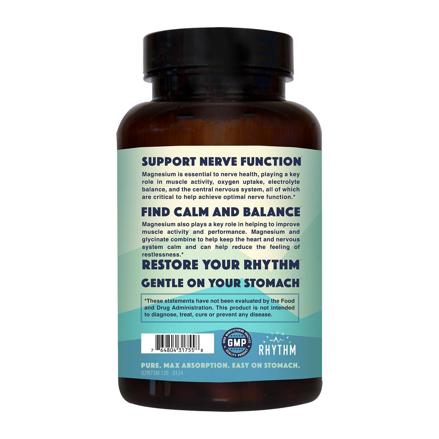 Magnesium Glycinate - 120 Capsules (60 Servings)