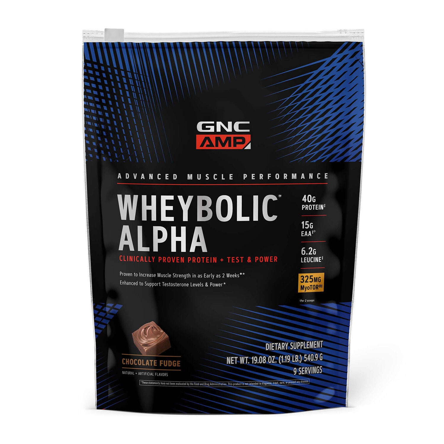 GNC AMP Wheybolic™ Alpha with MyoTor® - Chocolate Fudge (9 Servings)