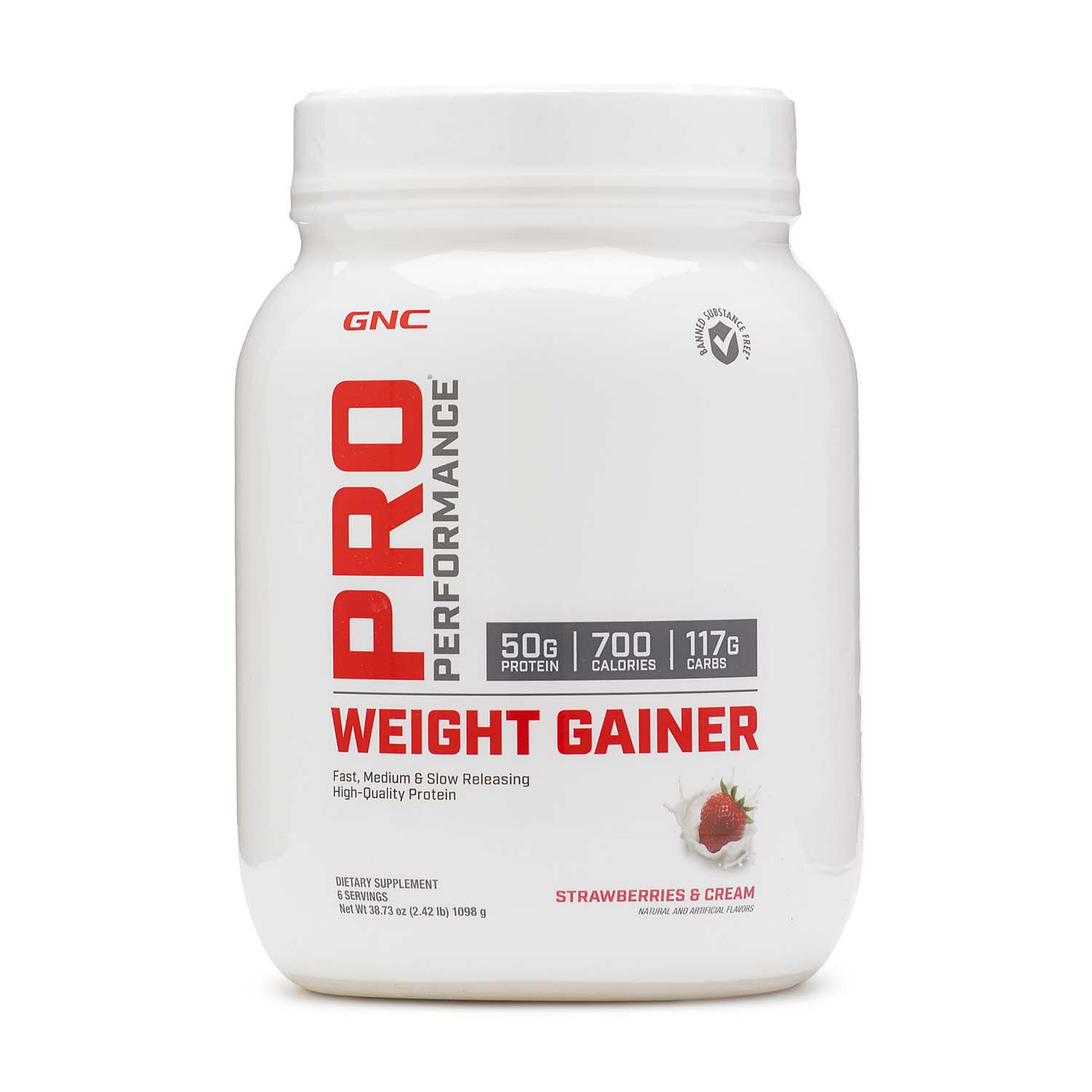 Weight Gainer - Strawberries and Cream (6 Servings) Strawberries and Cream | GNC