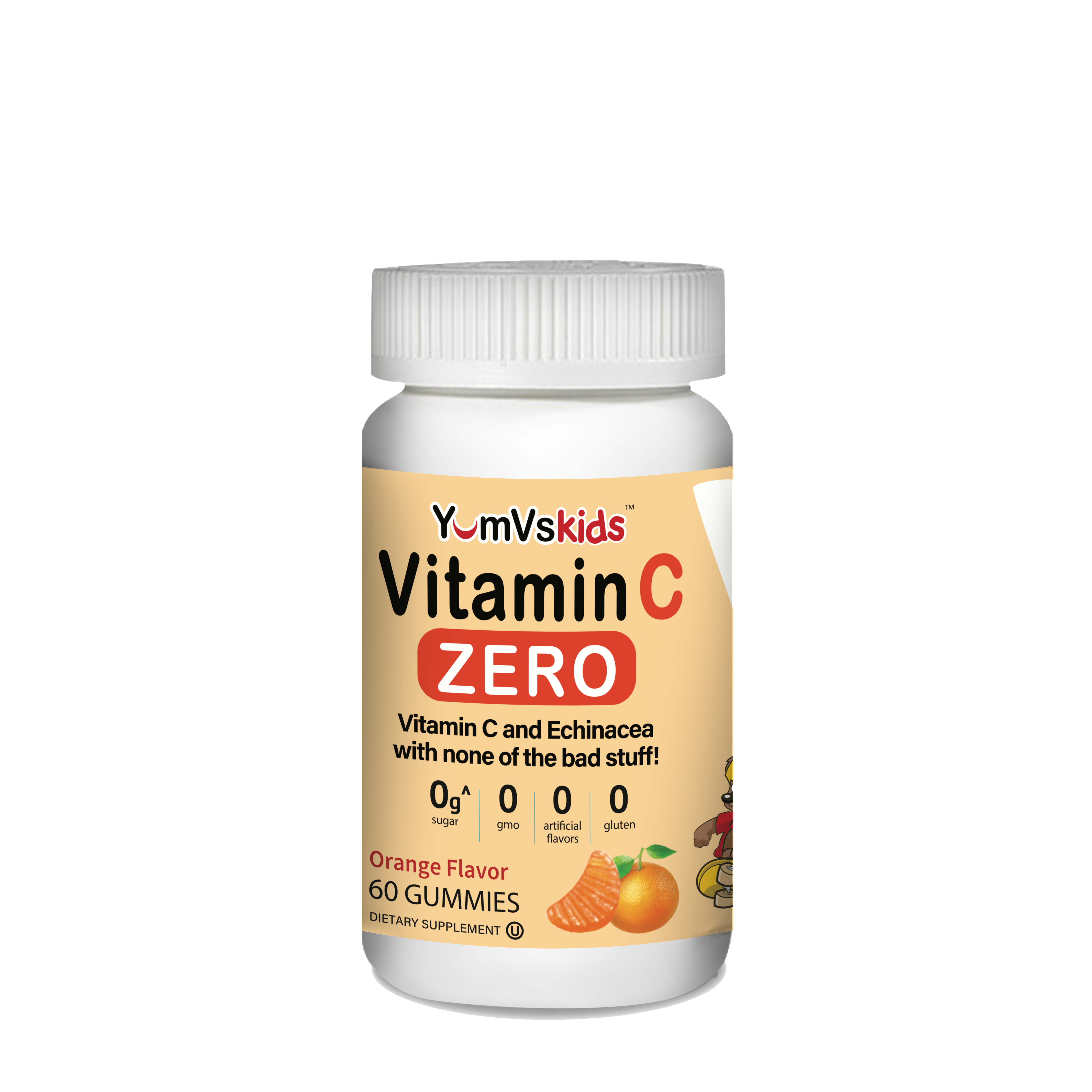 Vitamin C Zero Kids Gummies - Orange - 60 Gummies (60 Servings)  | GNC