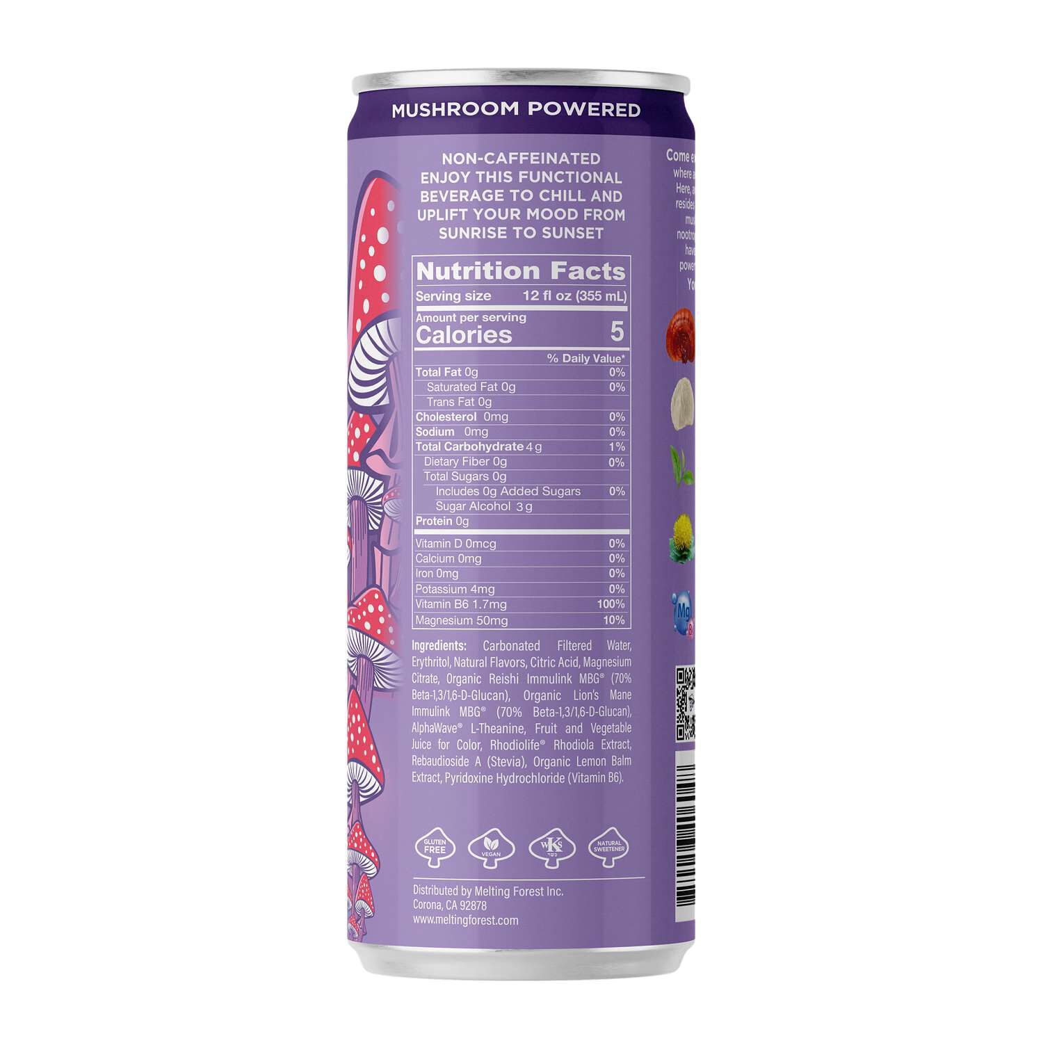 Functional D-Stress Drink - Strawberry Lavender - 12 oz. (12 Cans)