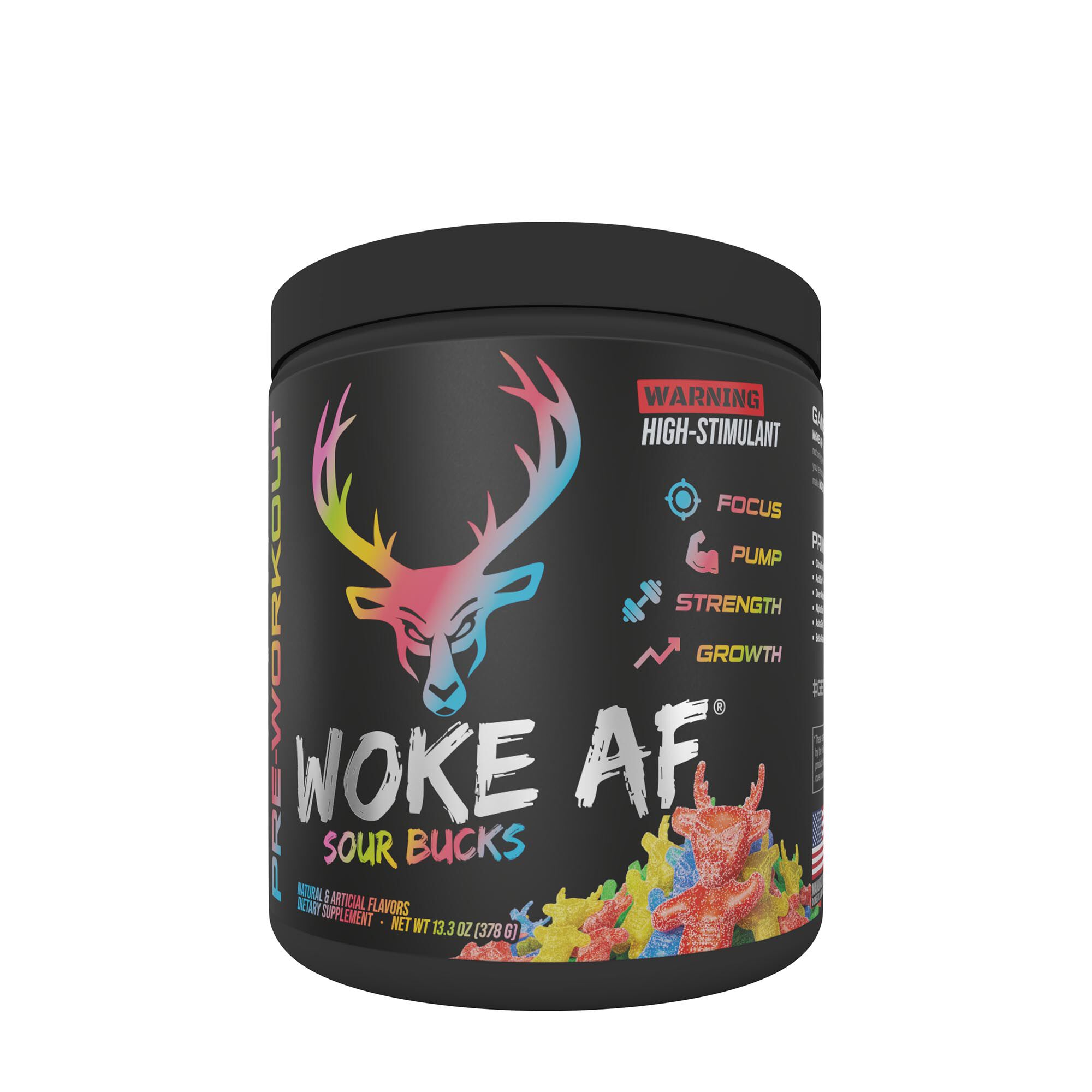 Bucked Up® Woke AF™ Nootropic Preworkout - Cherry Candy - 30