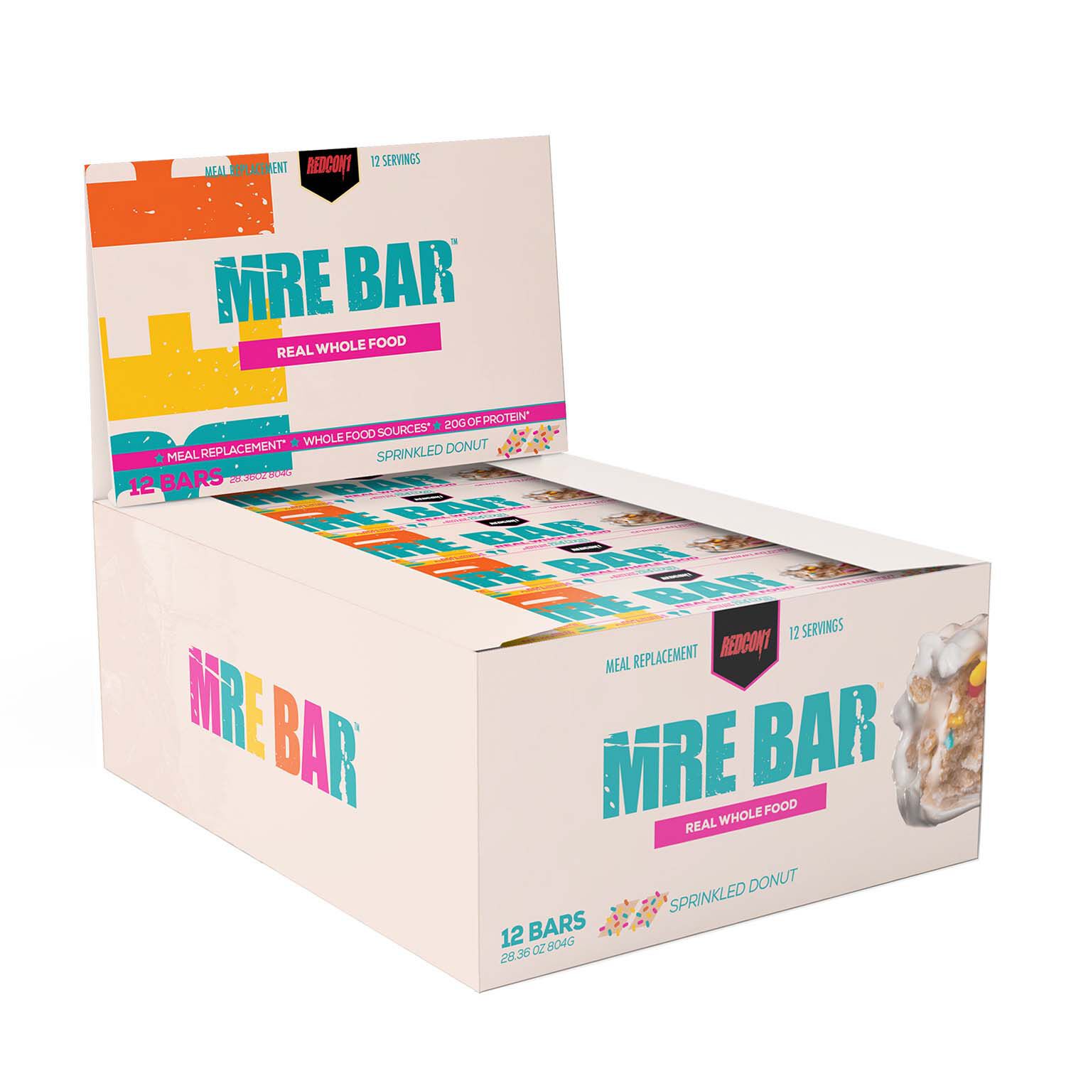 Redcon1 MRE Meal Replacement Bar Sprinkled Donut 12 Pack