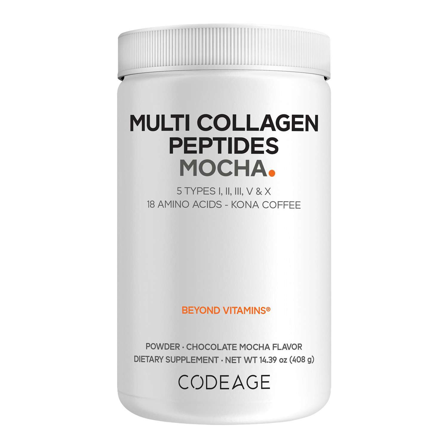 Hydrolyzed Multi Collagen Peptides Powder - 5 Types with Kona Coffee - 14.39 oz. (30 Servings)  | GNC