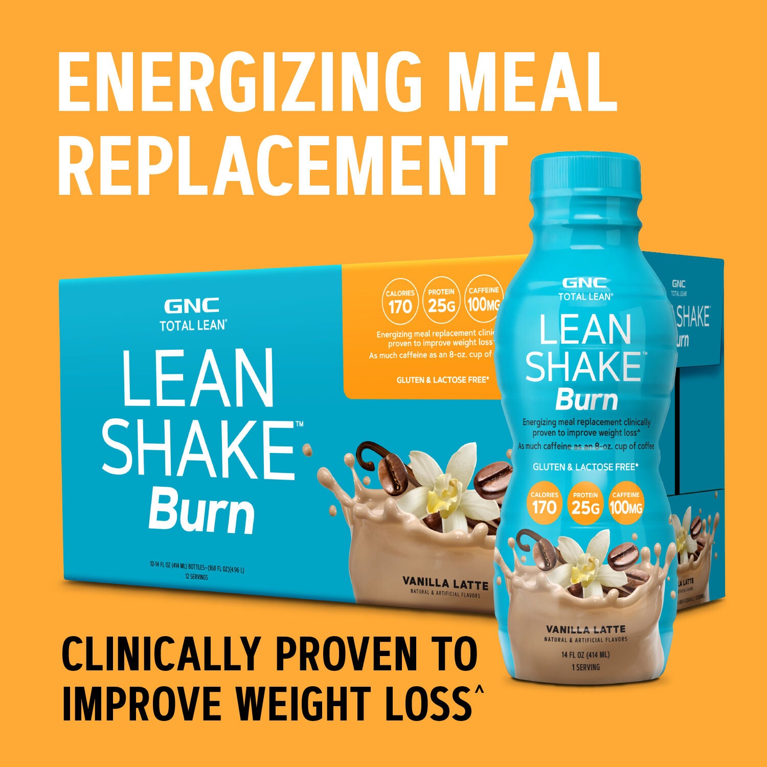 Lean Shake&trade; Burn - Chocolate Mocha - 14oz. (4 Bottles) Chocolate Mocha | GNC