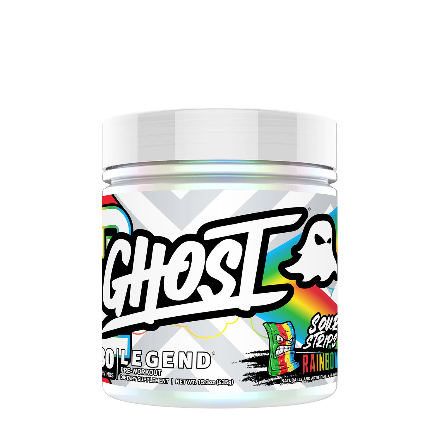 Ghost Legend V3 Pre-Workout - Sour Strips Rainbow - 30 Servings