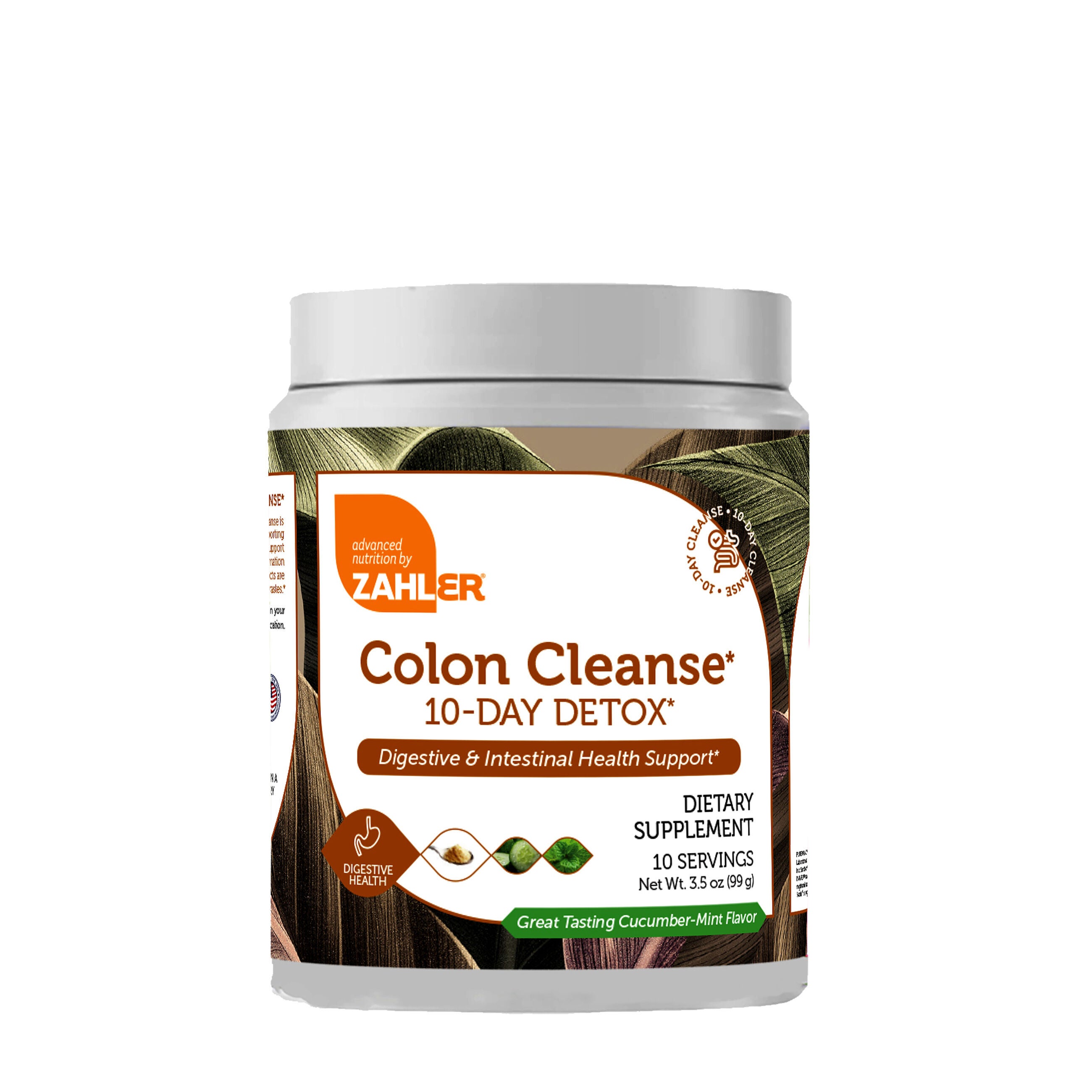 ZAHLER Colon Cleanse Healthy - Cucumber-Mint 3.5 Oz. (10 Servings)