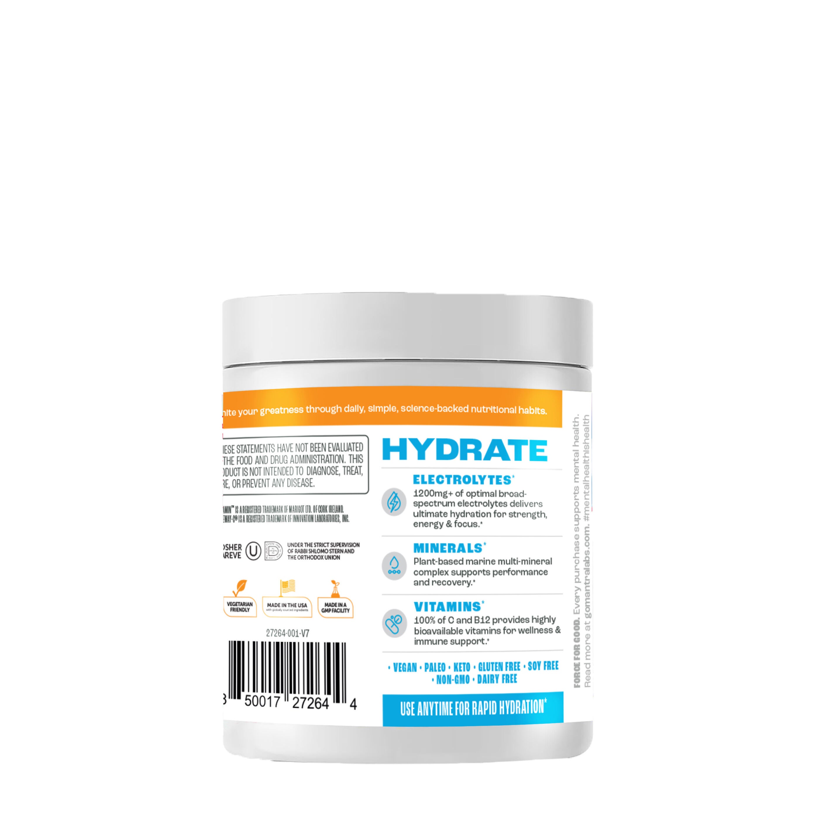 ZAHLER® - Mantra Hydrate - Fruit Punch - 6.4 oz (30 Servings) | GNC