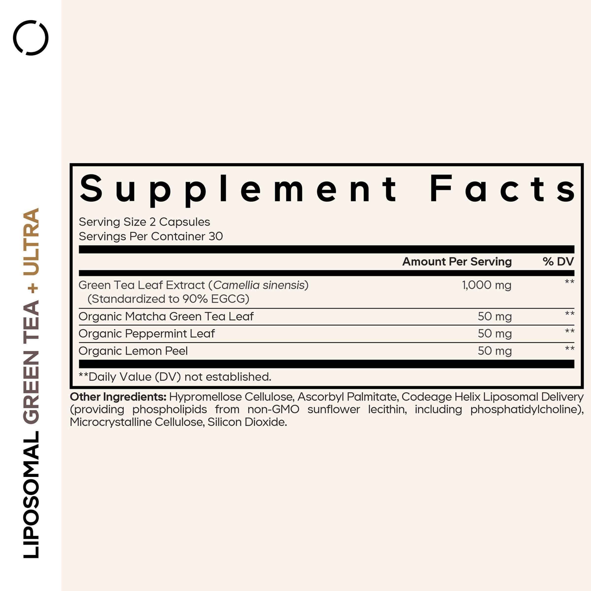 Liposomal Green Tea+ ULTRA Trim &amp; Glow - 60 Vegetable Capsules (30 Servings)  | GNC