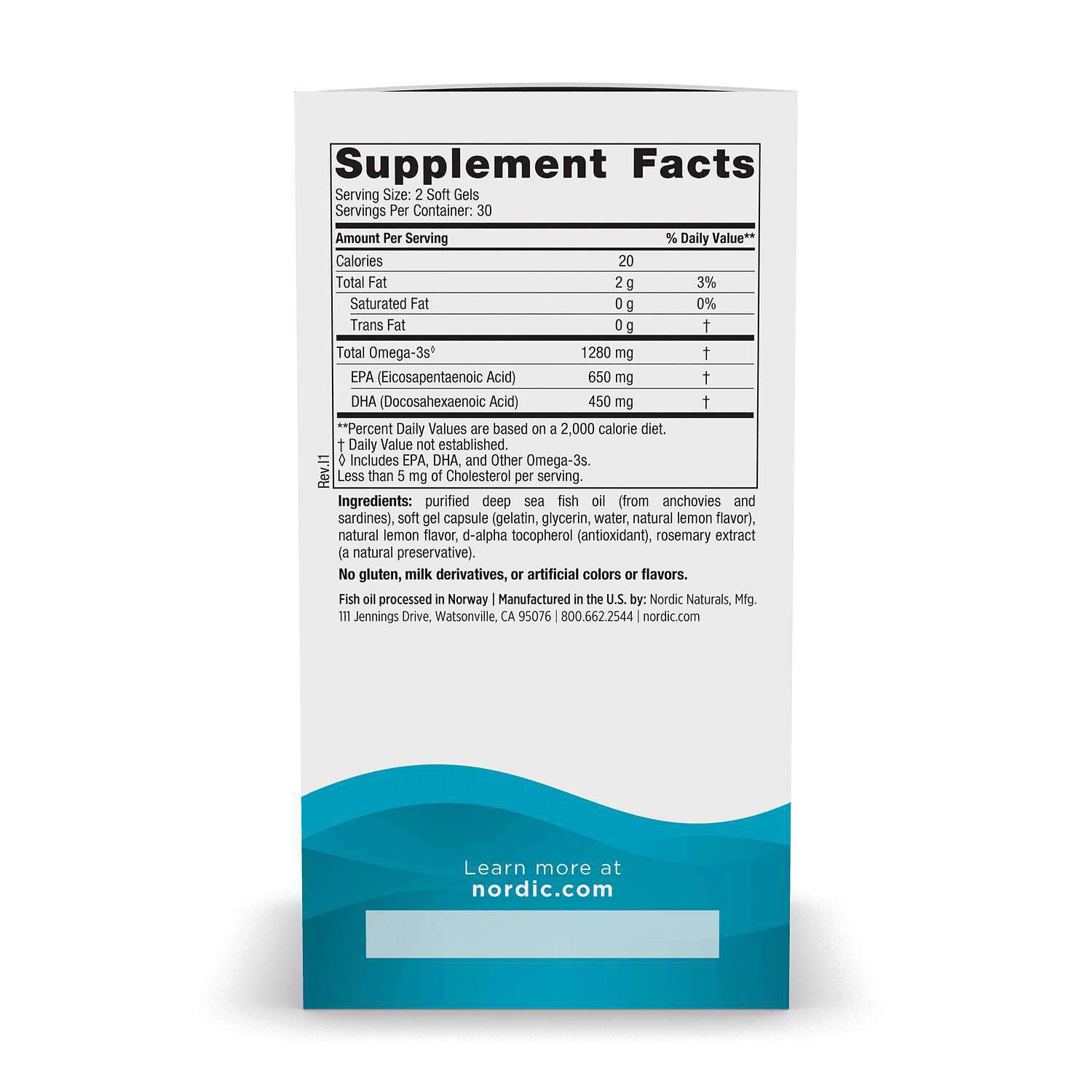 Ultimate Omega&reg; Soft Gels - Lemon - 60 Softgels (30 Servings)  | GNC