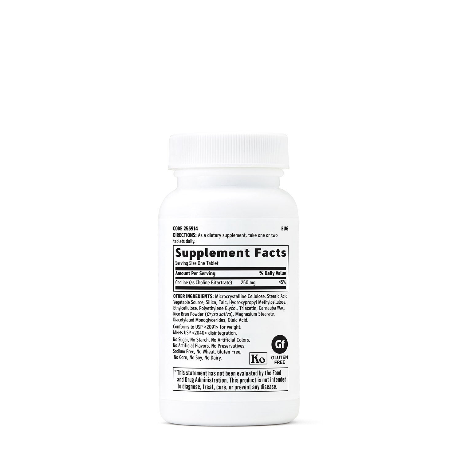 GNC Choline Supplement Facts