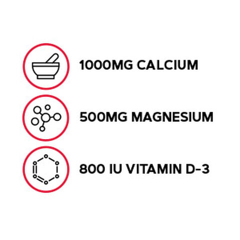 Calcium Plus&reg; Magnesium &amp; Vitamin D-3 1000 mg - 180 Caplets &#40;60 Servings&#41;  | GNC