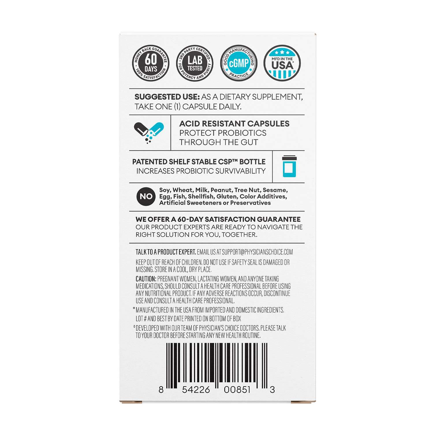 60 Billion Probiotic - 30 Capsules (30 Servings)