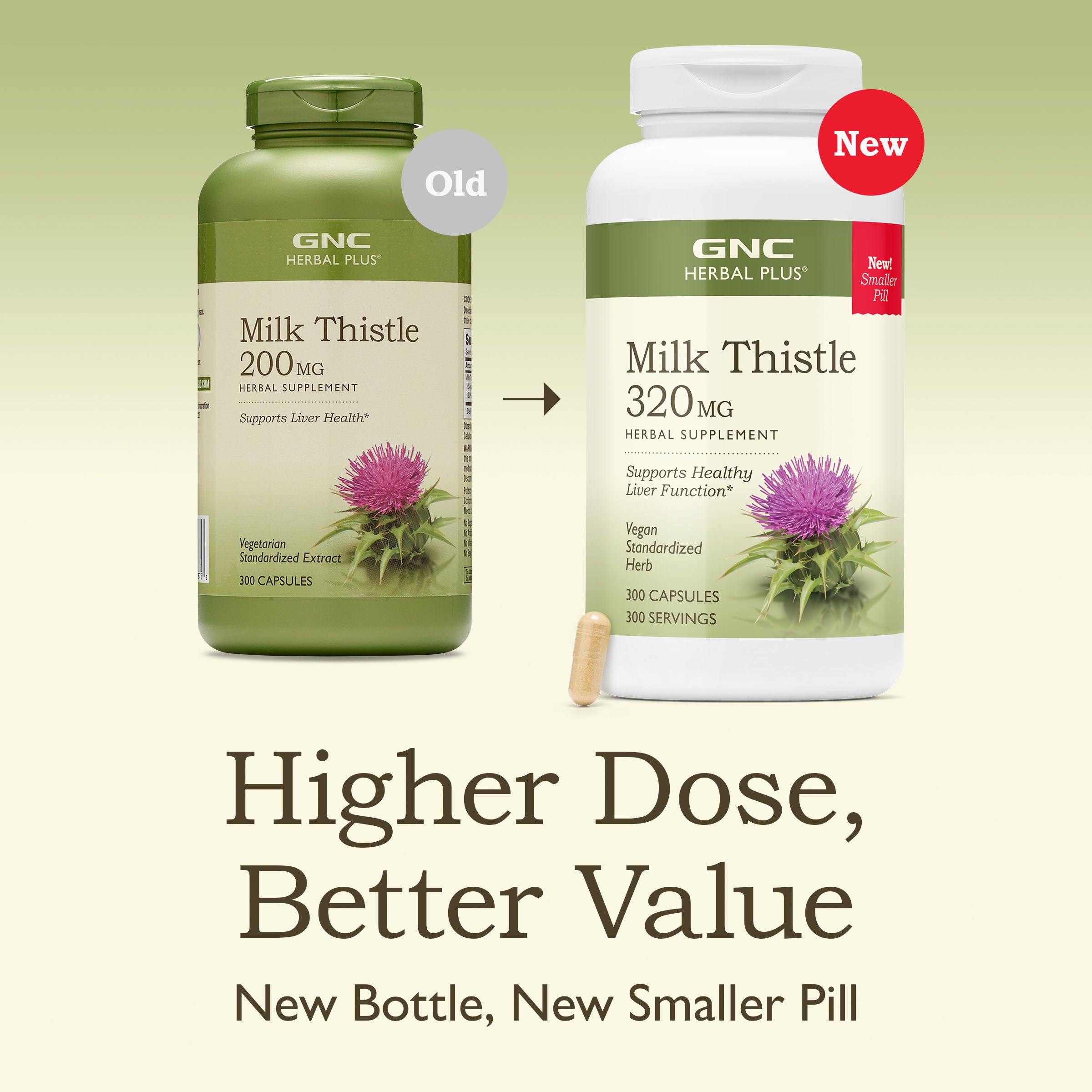 Milk Thistle 320mg - 300 Capsules (300 Servings)  | GNC