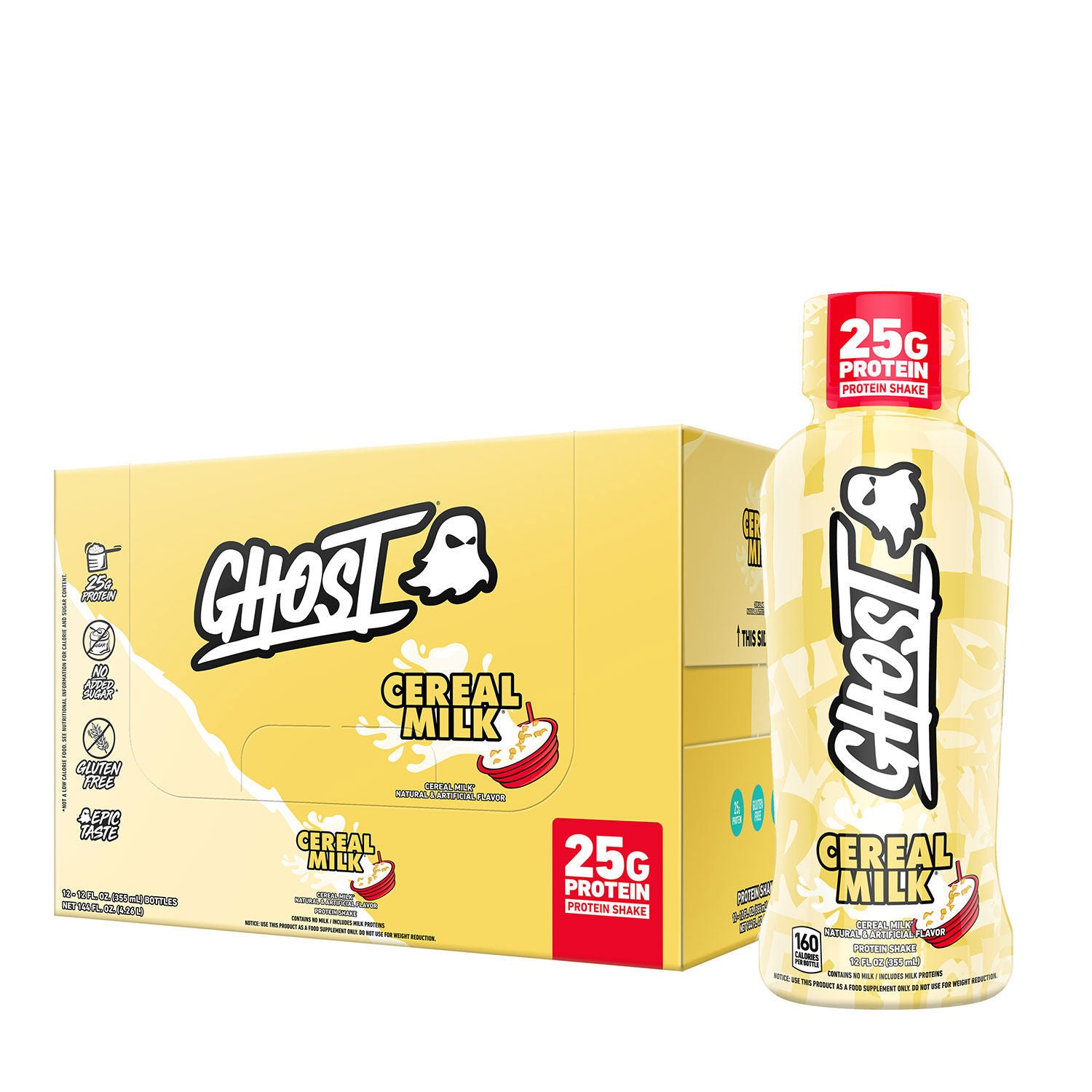 GHOST Protein RTDs Cereal Milk 12 Bottles | GNC