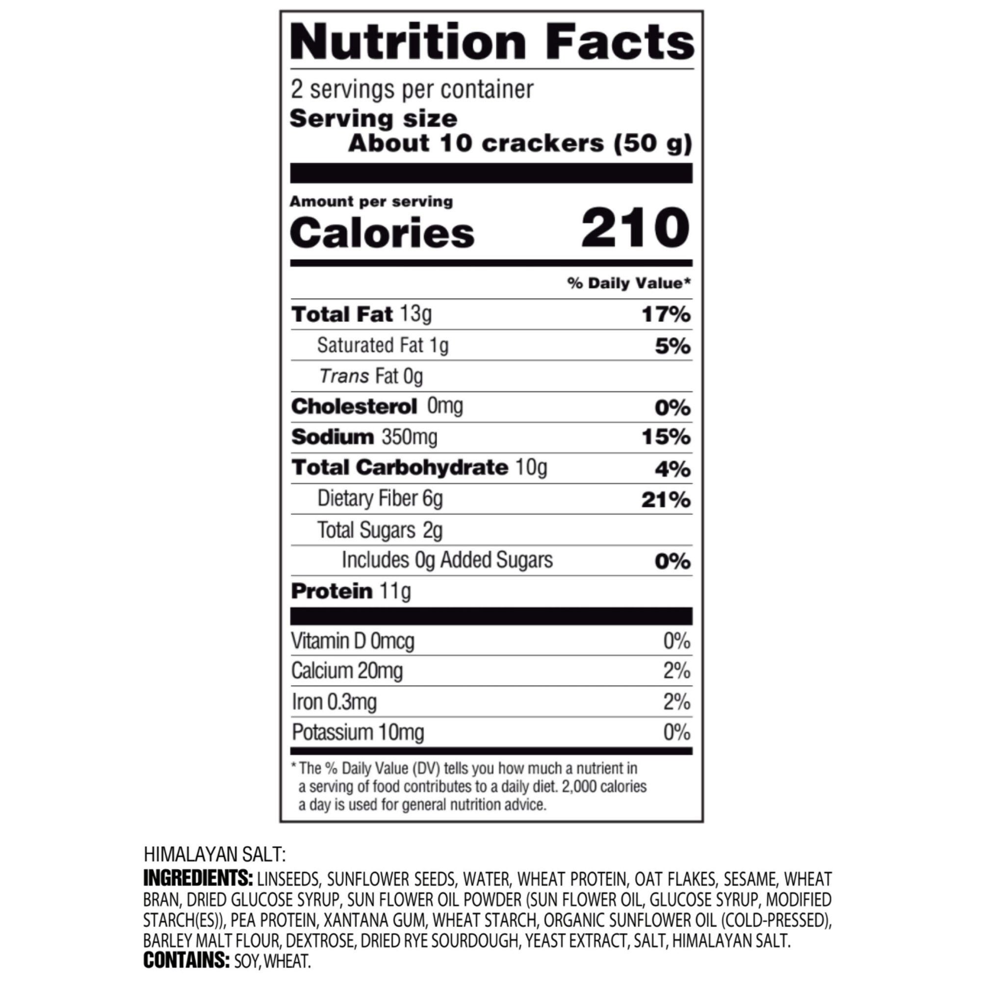 Protein Keto Crackers - Himalayan Salt (2 Servings) Himalayan Salt | GNC