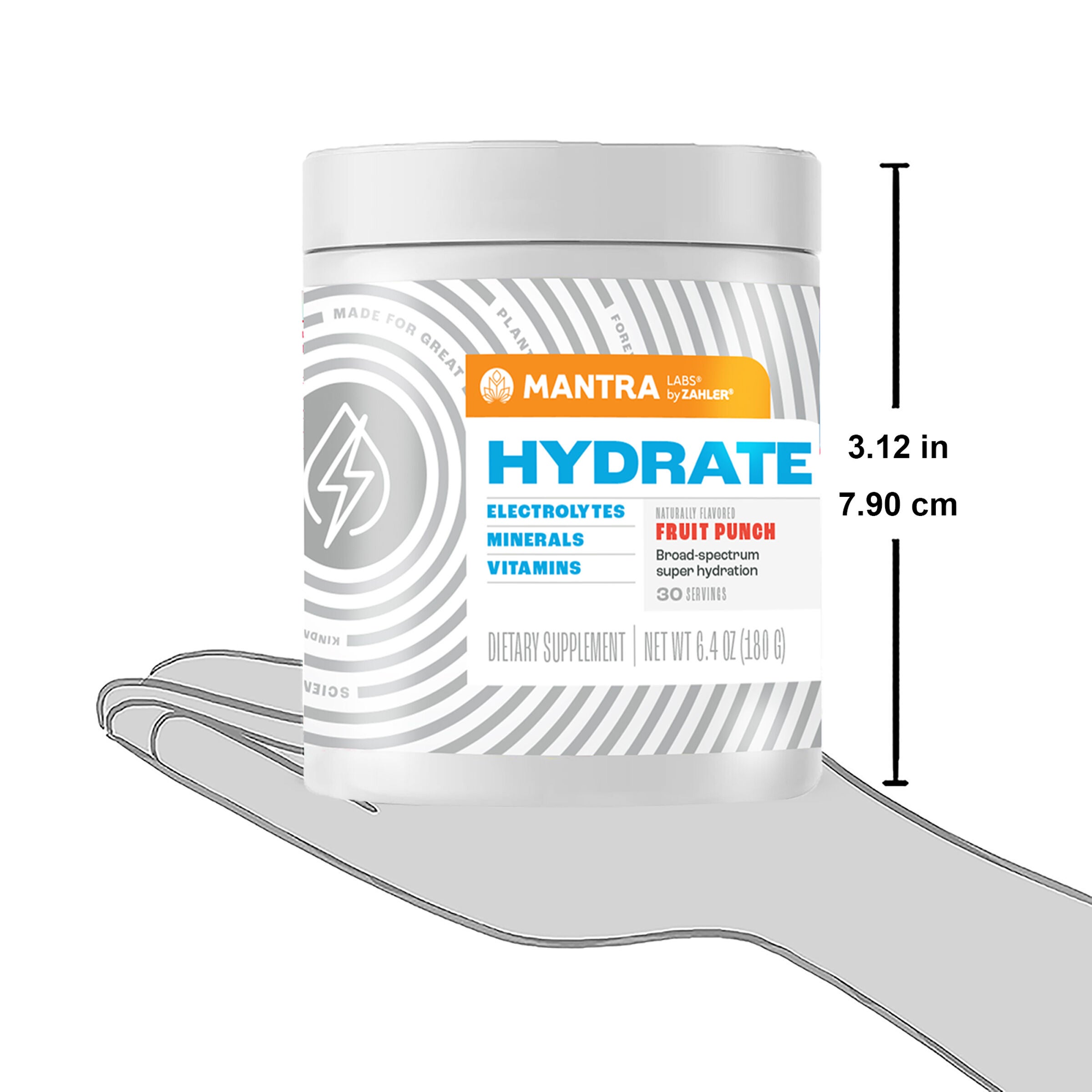 ZAHLER® - Mantra Hydrate - Fruit Punch - 6.4 oz (30 Servings) | GNC