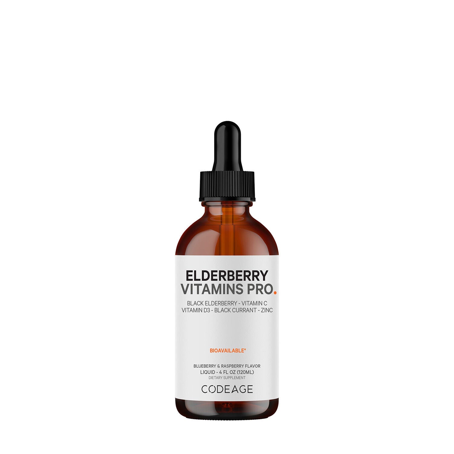 Elderberry Immune Complex Syrup Kids & Adults Daily Vitamin - 4 oz. (60 Servings) | GNC