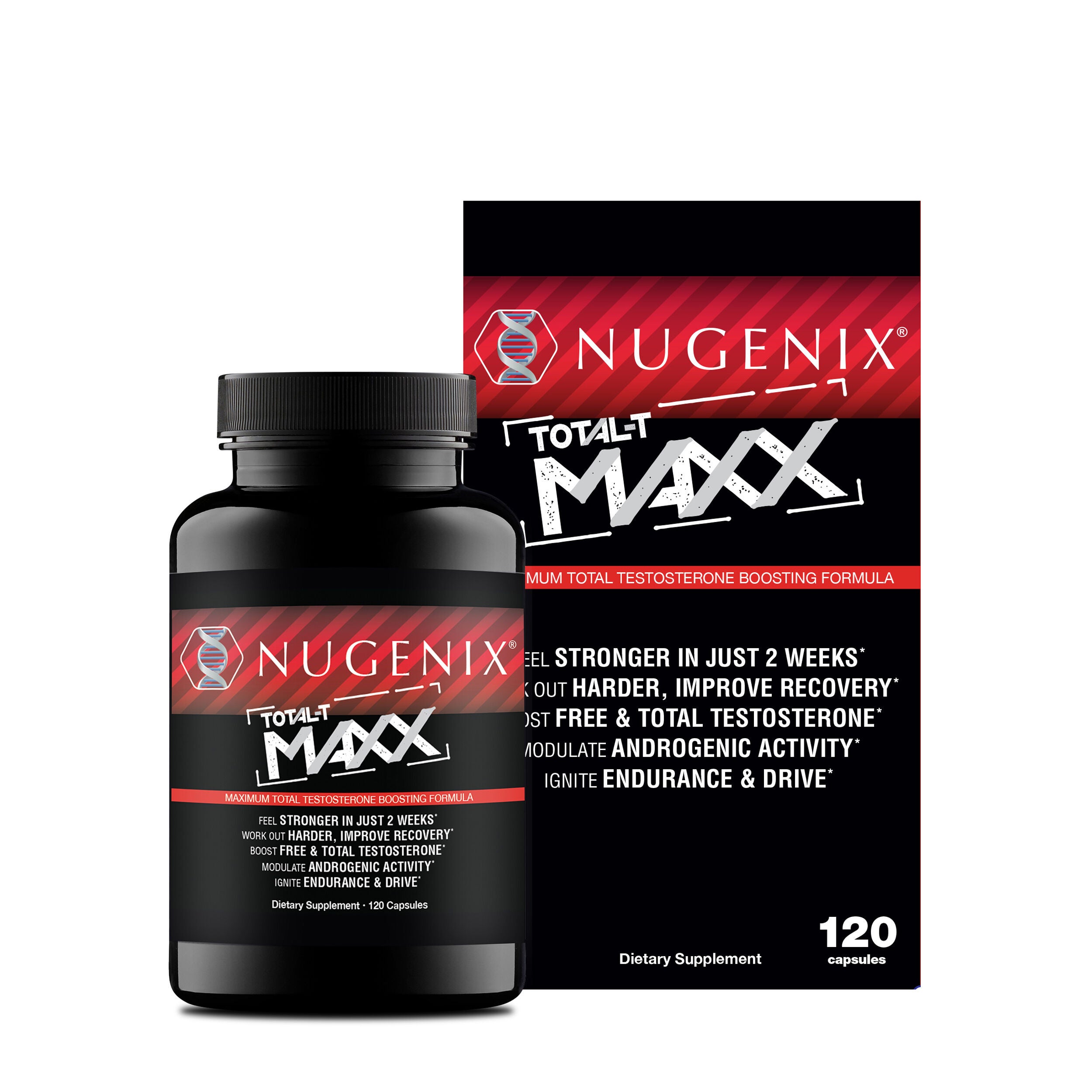Nugenix® - Maxx Testosterone Booster with Tesnor - 120 Capsules (30 ...