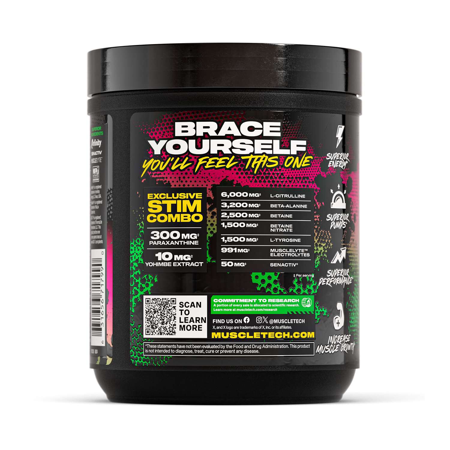MuscleTech™ - EuphoriQ Pre-Workout V2 - Strawberry Kiwi (20