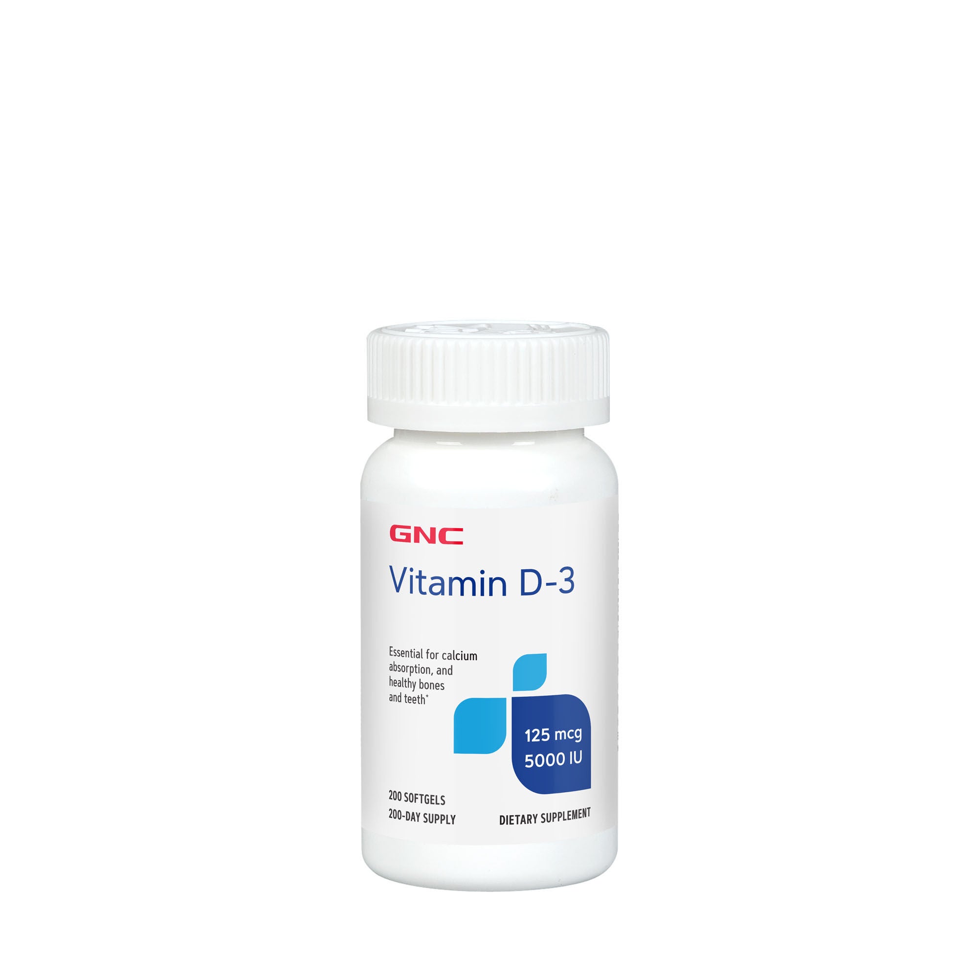 Vitamin D3 125mcg 200 Softgels (200 Servings) GNC