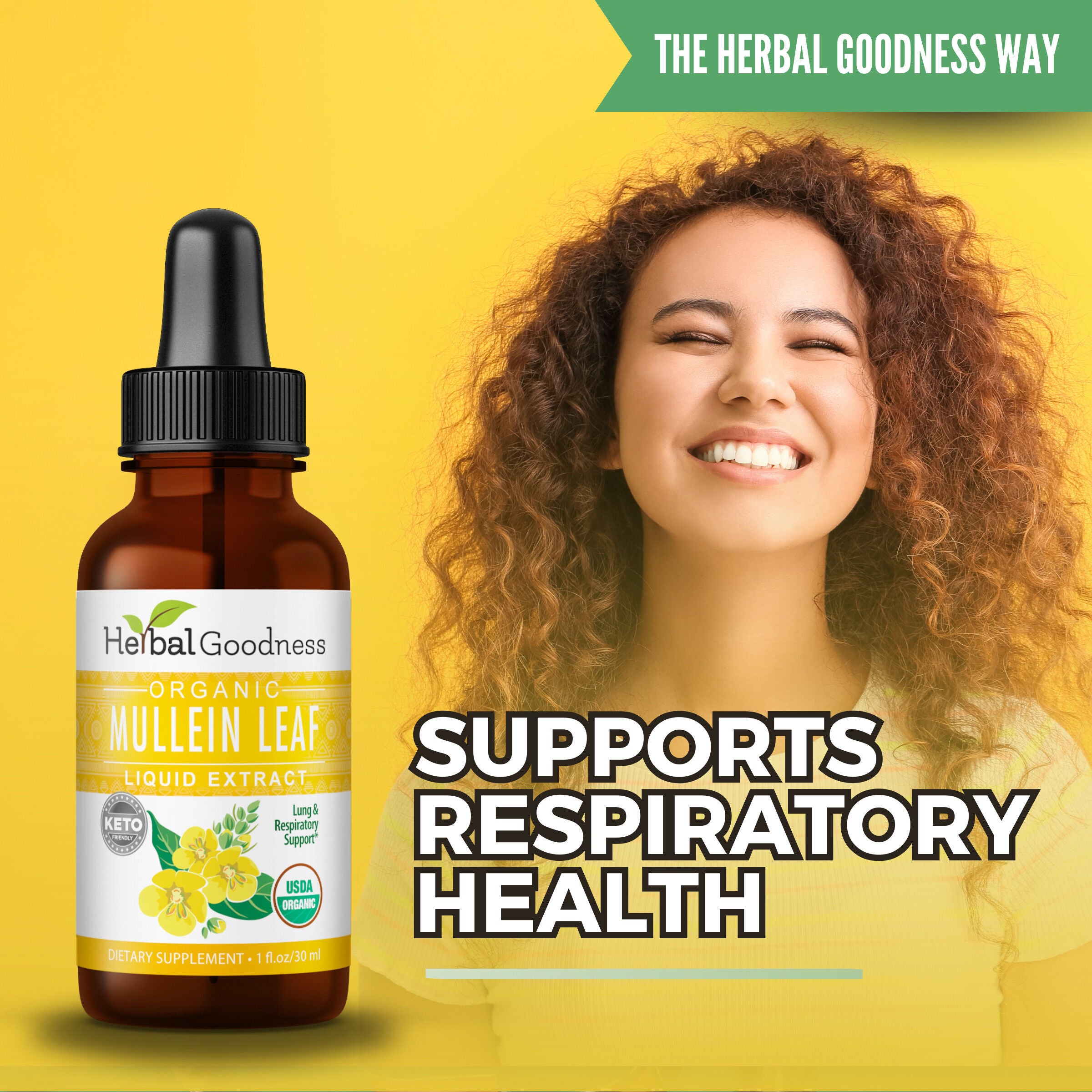Organic Mullein Leaf Liquid Extract - 1 fl oz. (24 Servings)