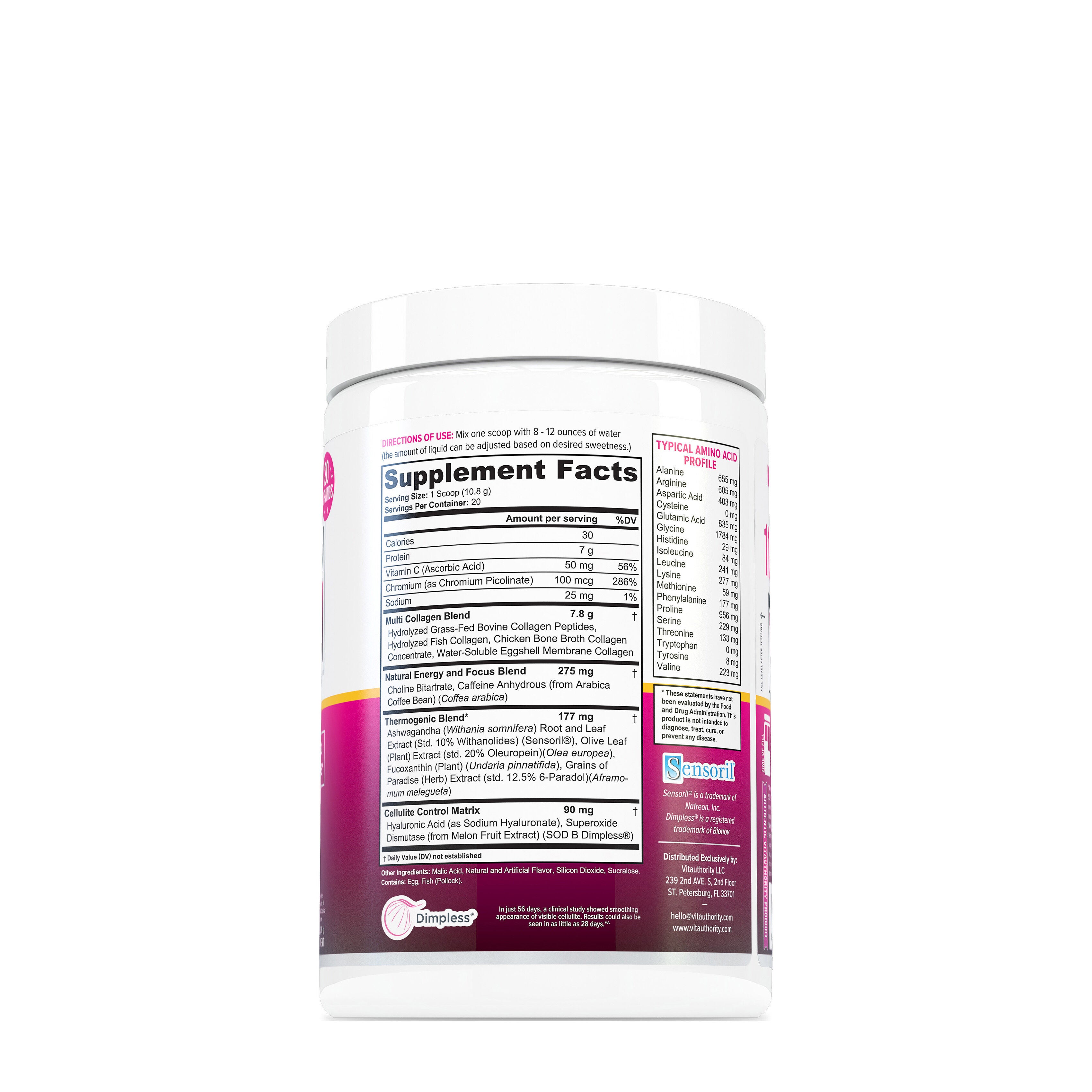 Multi Collagen Burn: Energy - Tropical Punch -  7.62oz (20 Servings)  | GNC