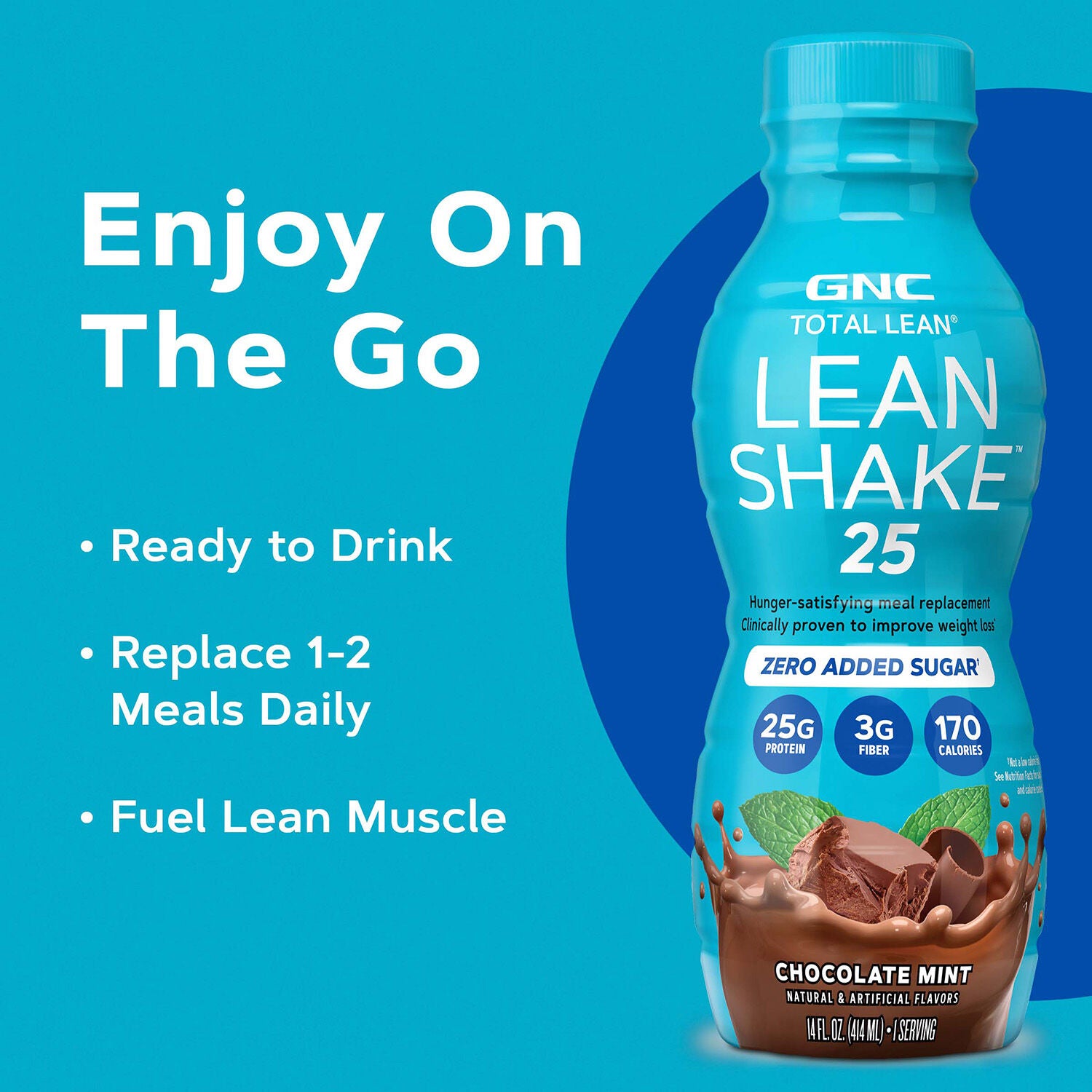 Lean Shake - Chocolate Mint - 14oz. (12 Bottles) Chocolate Mint | GNC