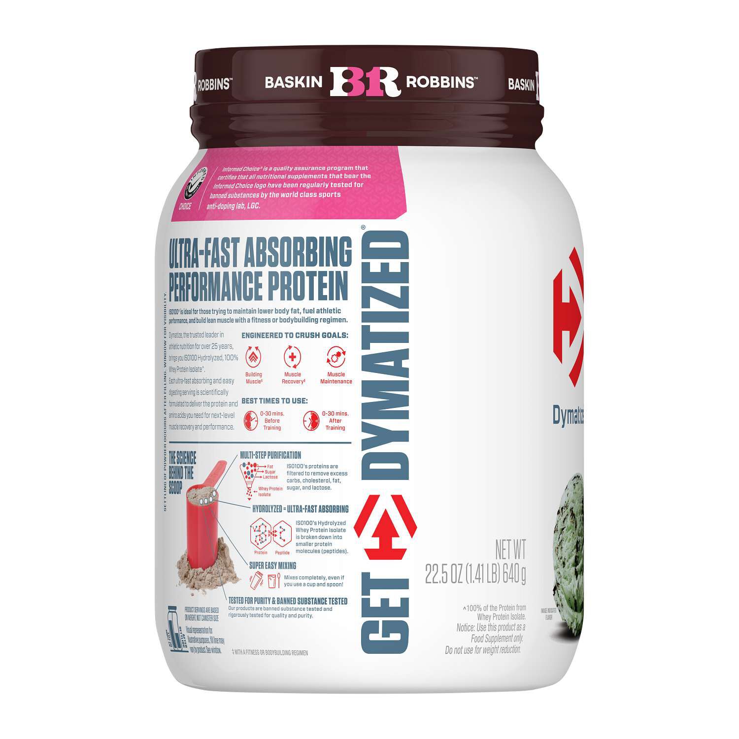 ISO100 Hydrolyzed - Baskin Robbins&trade; Mint Chocolate Chip (20 Servings)