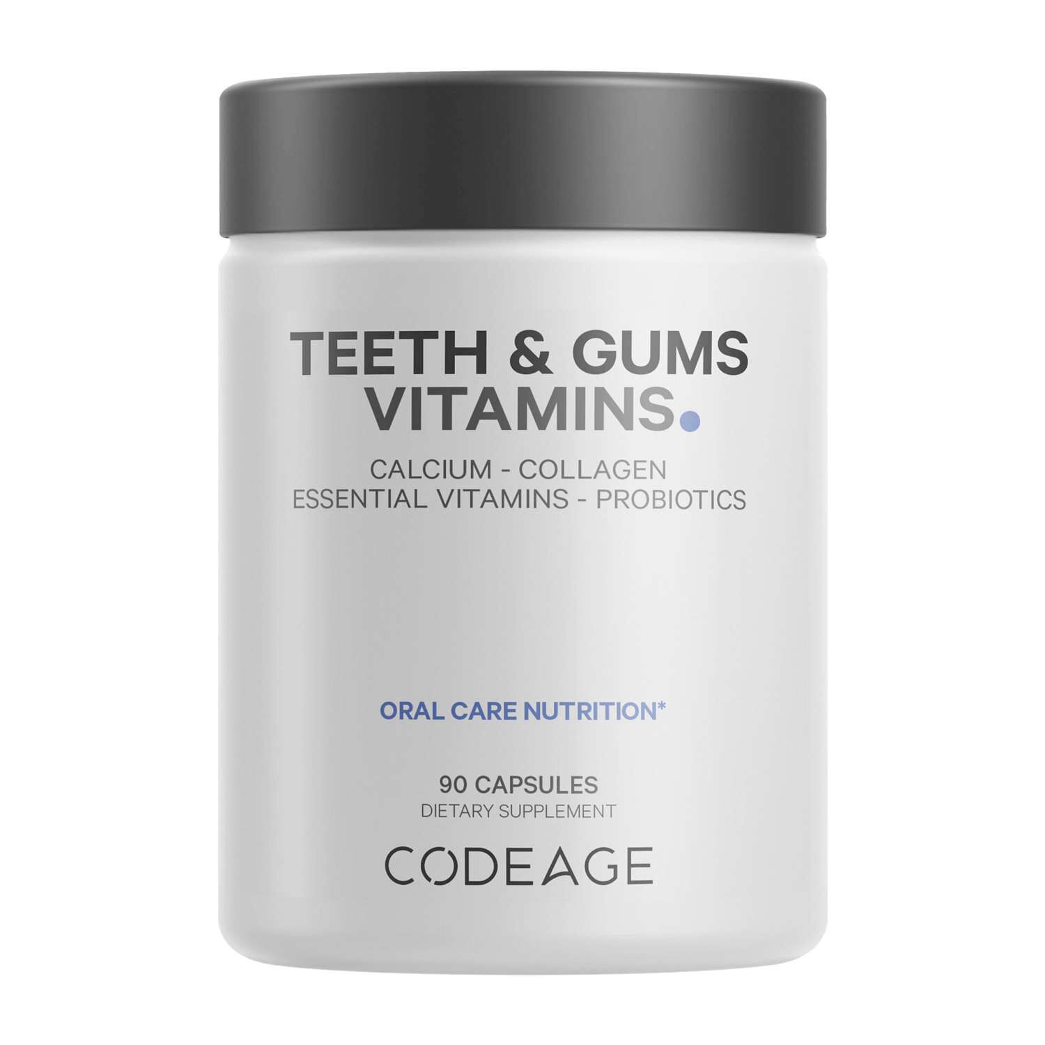 Teeth &amp; Gums Vitamins - Daily Multivitamins &amp; Minerals + Collagen - 90 Capsules (90 Servings)  | GNC