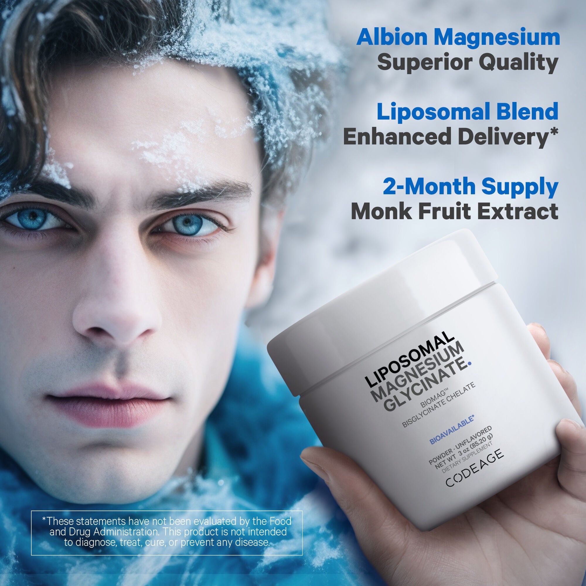 Liposomal Magnesium Glycinate Powder - Unflavored - 3oz. (60 Servings)  | GNC