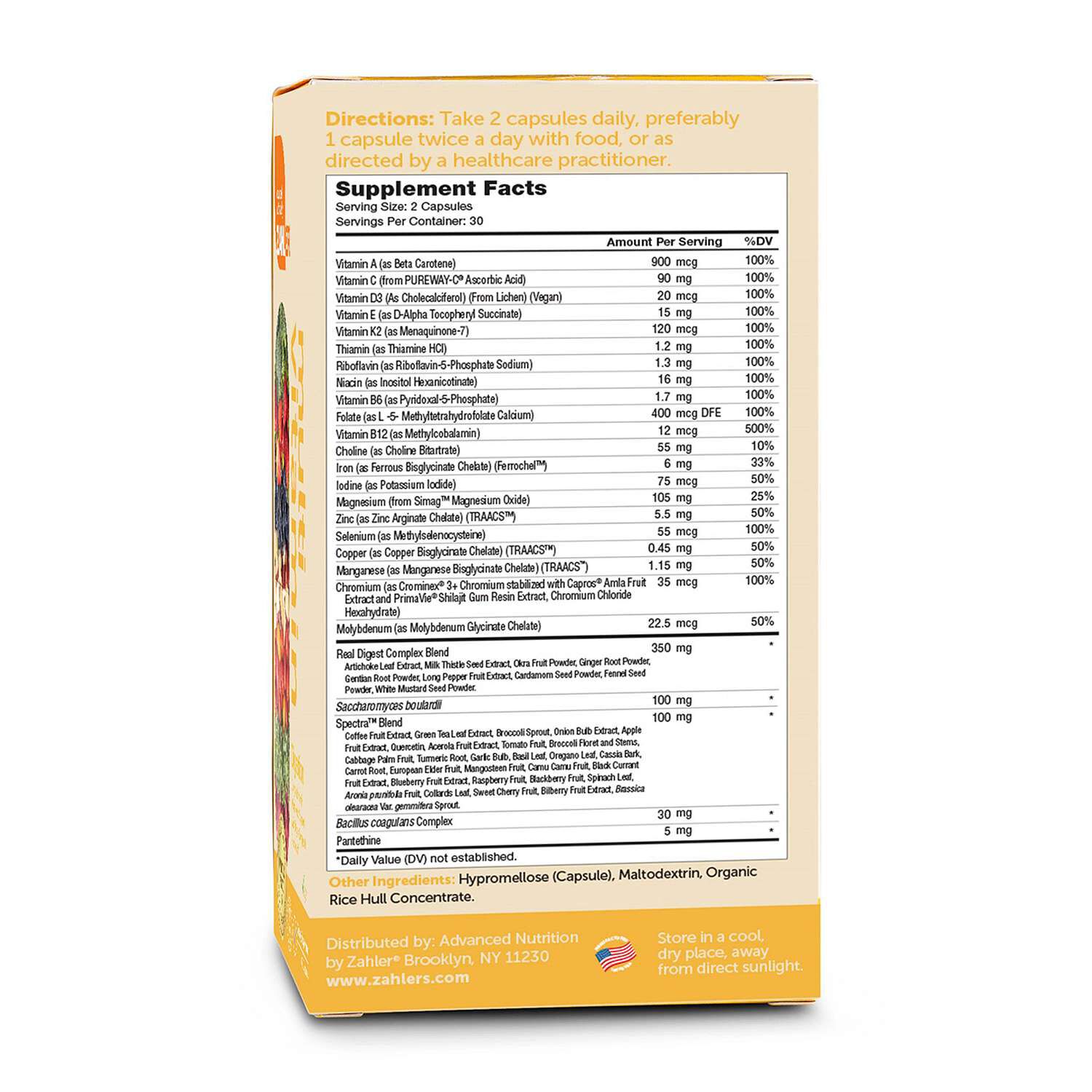 Multi Vitamin Digestion - 60 Capsules (30 Servings)  | GNC
