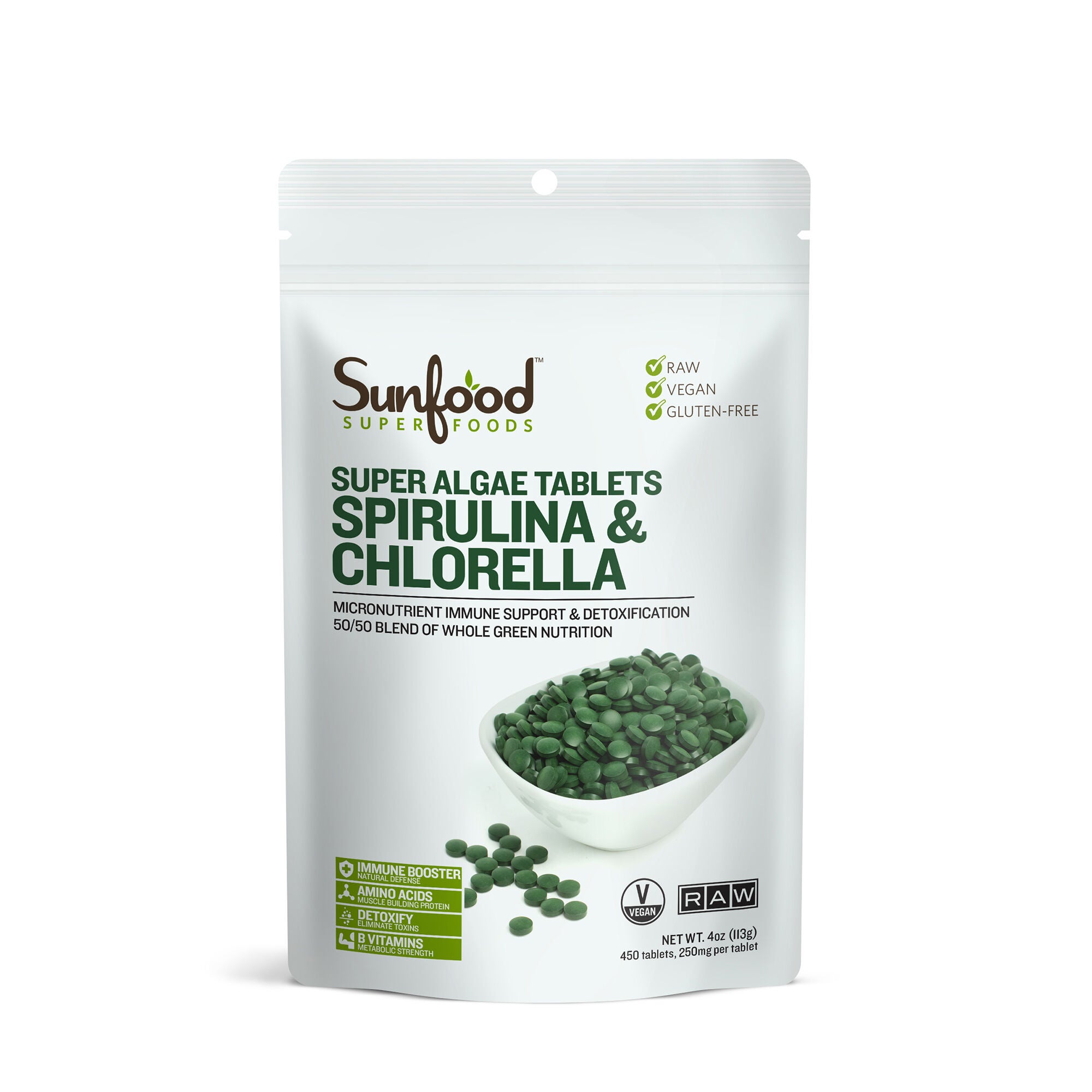 Sunfood™ Super Foods Super Algae Tablets Spirulina and 