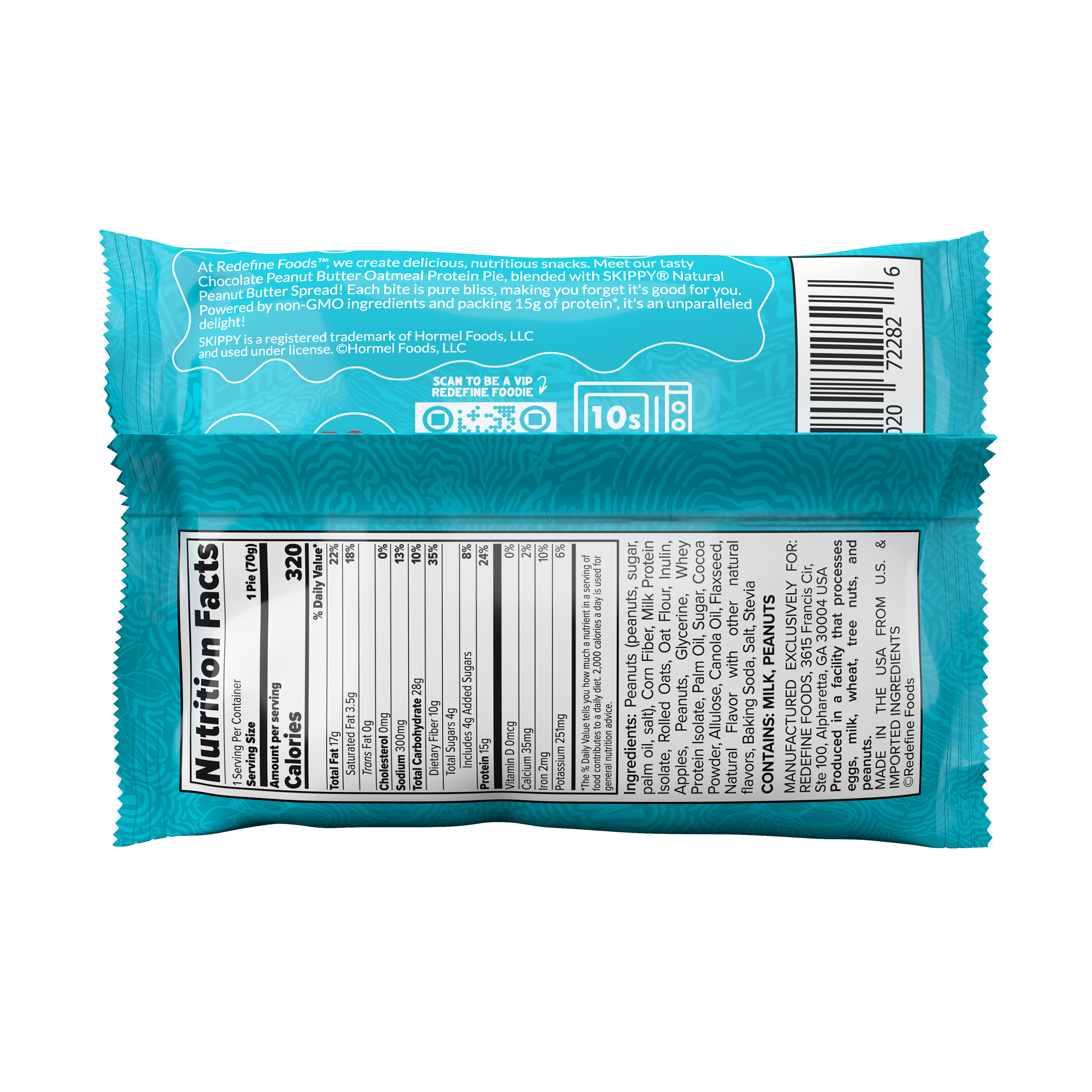 Skippy Oatmeal Protein Pie - Chocolate (8 Pies)  | GNC